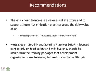 Feed storage practices and awareness of aflatoxins in the Greater Addis Ababa milk shed