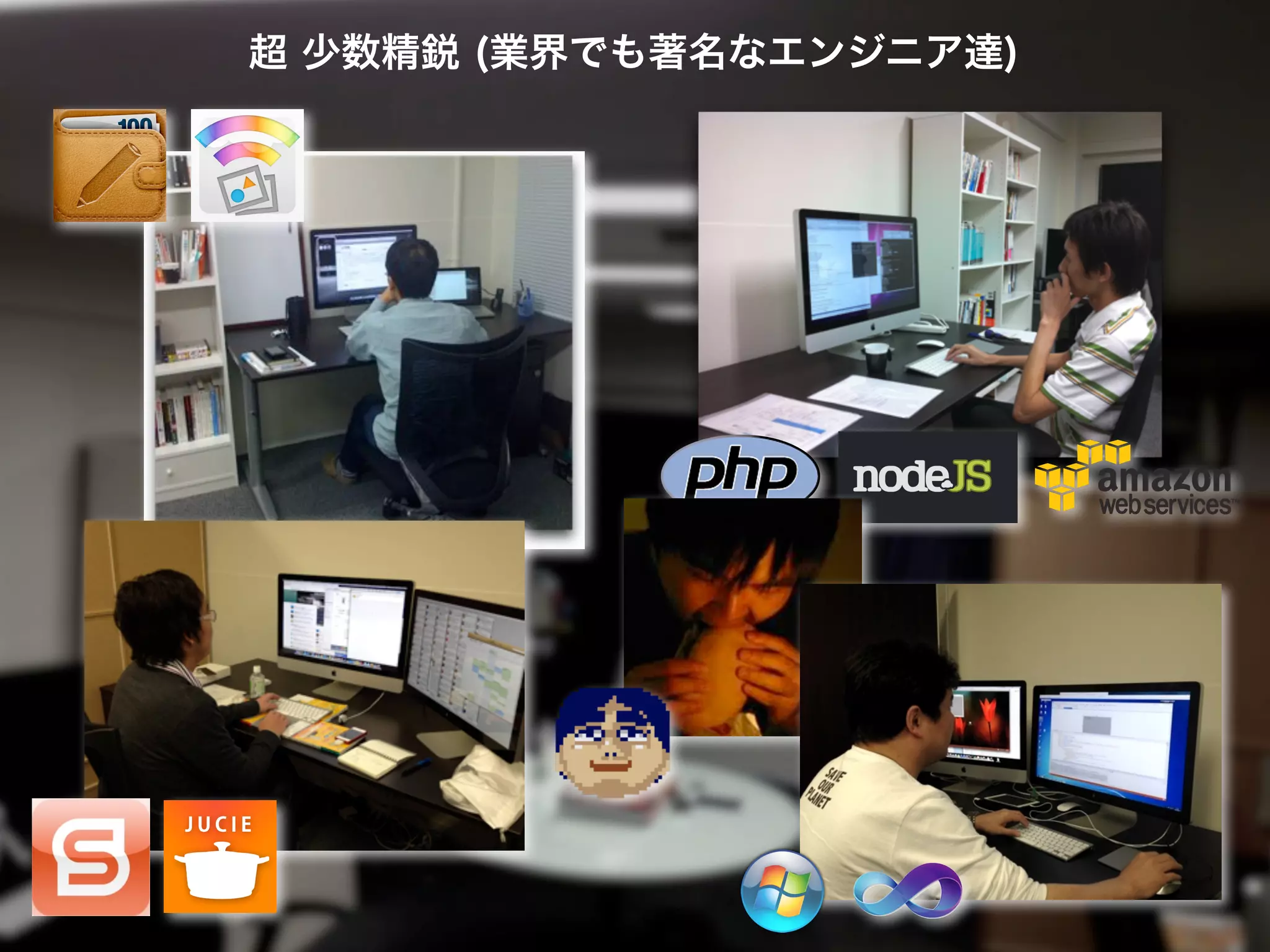 超 少数精鋭 (業界でも著名なエンジニア達)
 