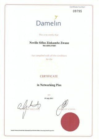 Networking Certificate & Results