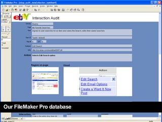 FILE MAKER Ω Our FileMaker Pro database 