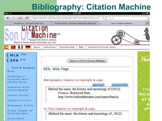 Bibliography: Citation Machine 