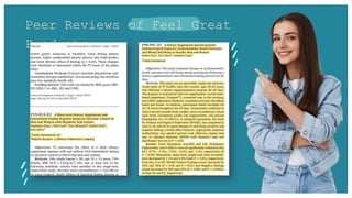 Peer Reviews of Feel Great
Products
 