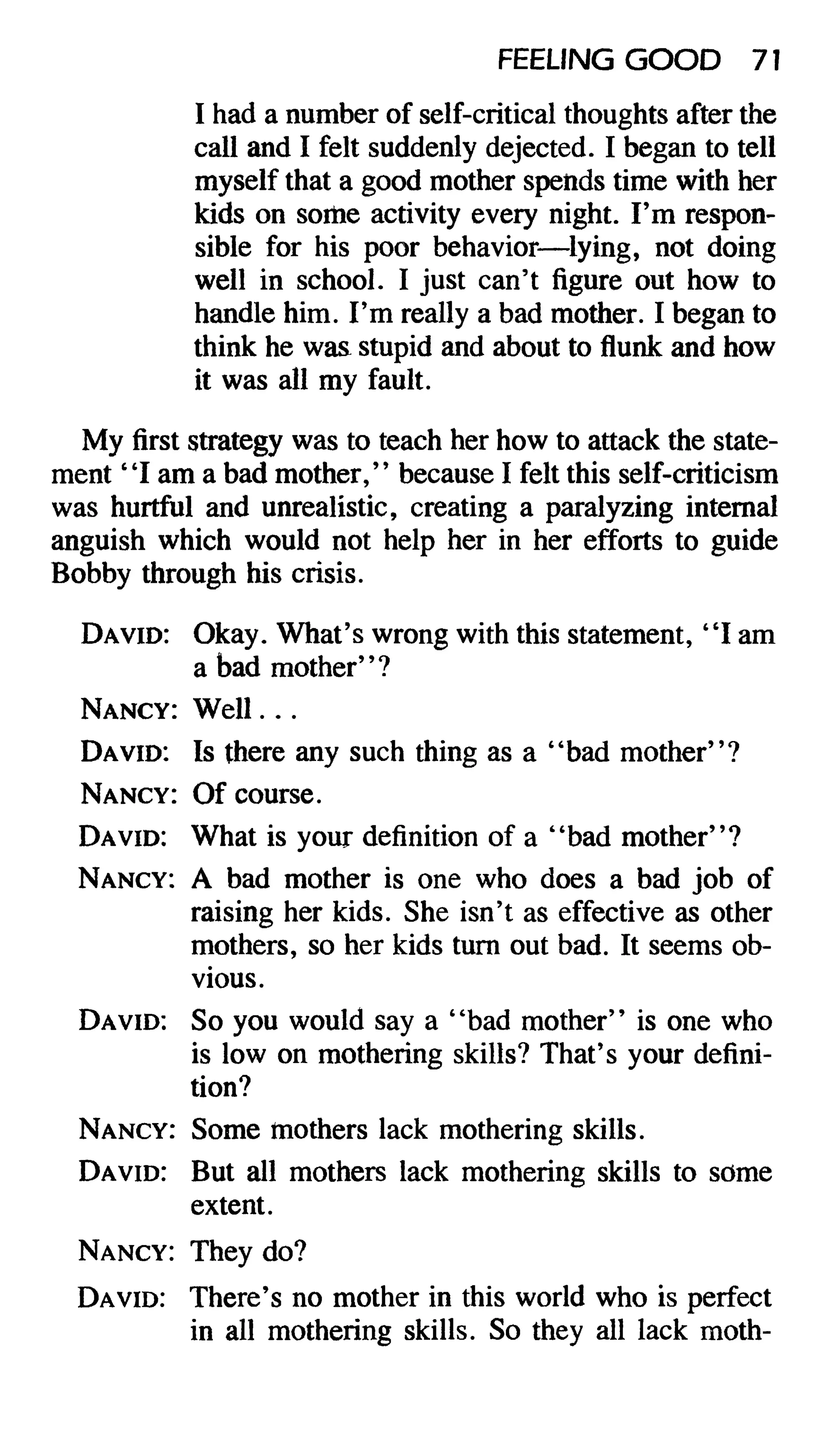 Feeling good the new mood therapy david burns