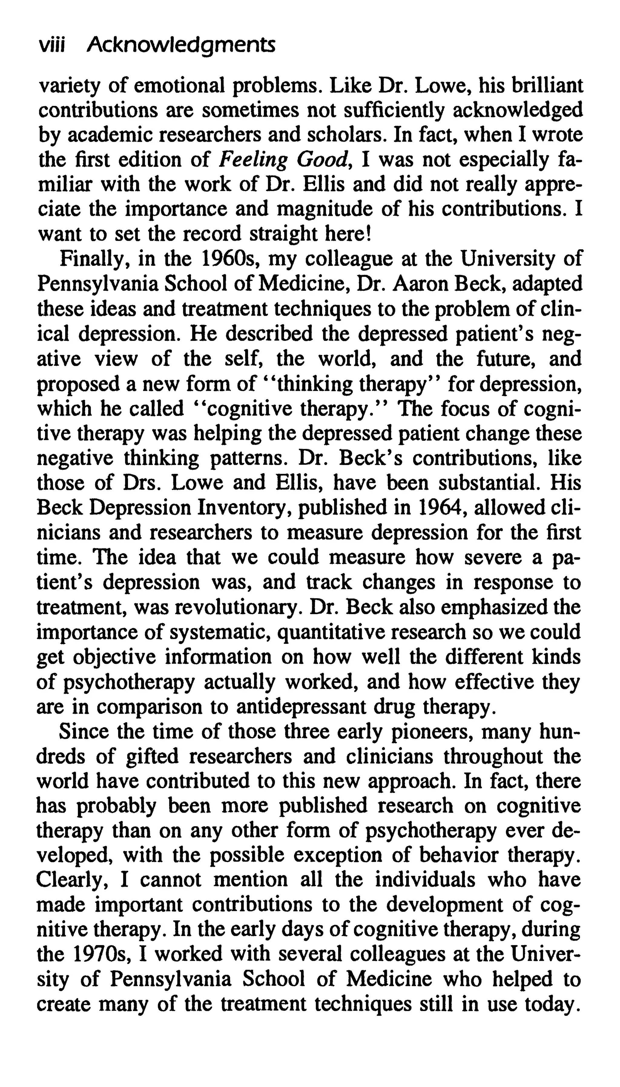 Feeling good the new mood therapy david burns