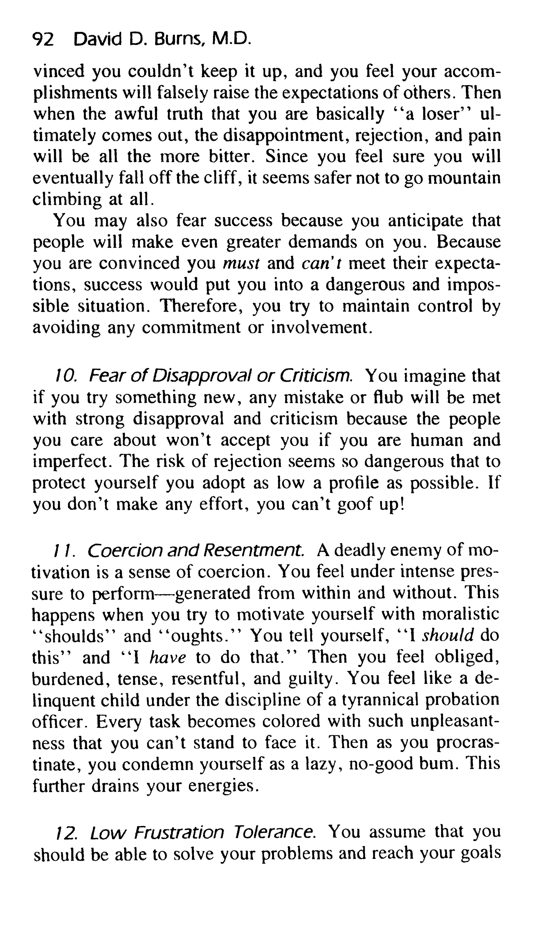 Feeling good the new mood therapy david burns