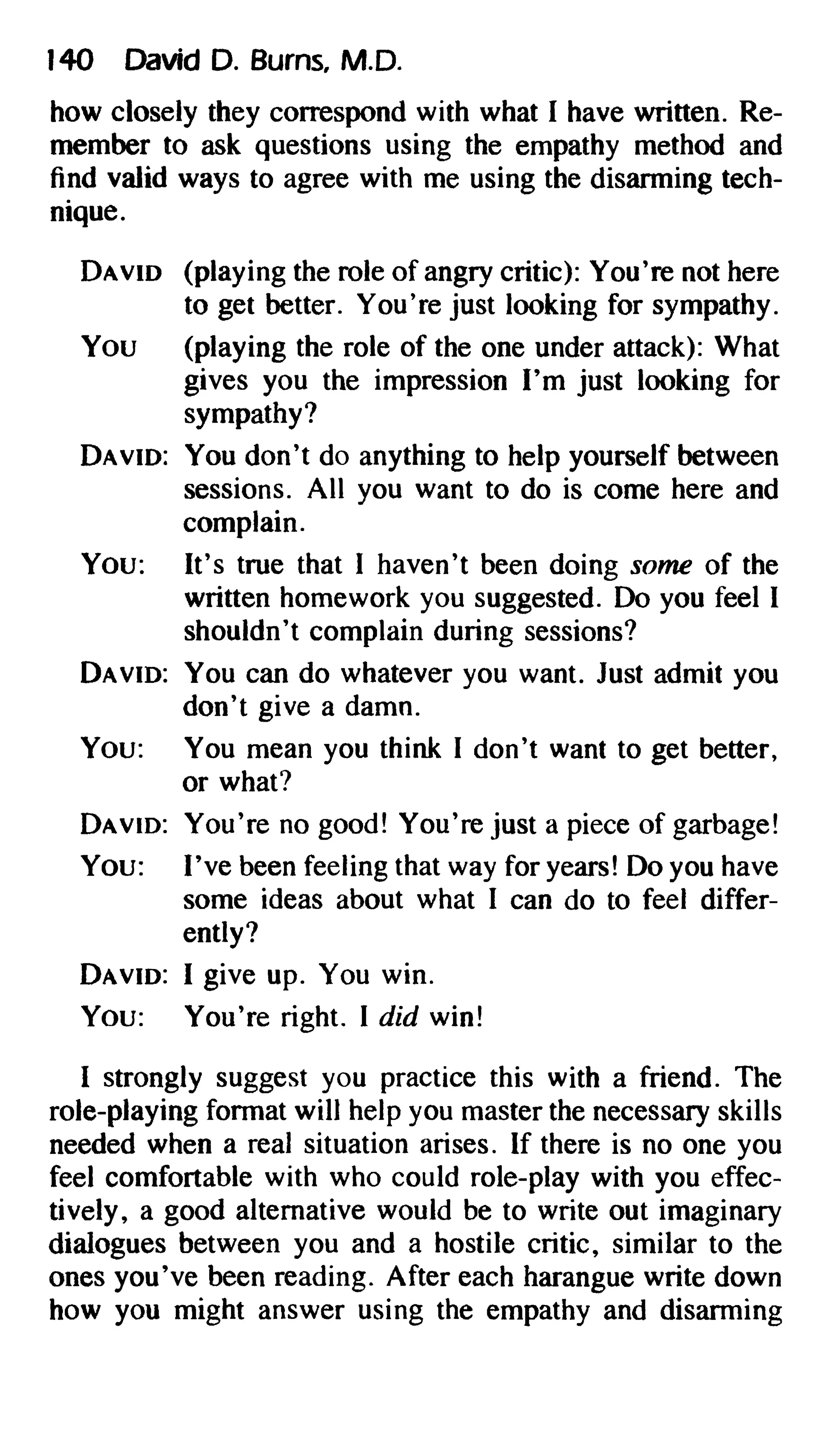 Feeling good the new mood therapy david burns