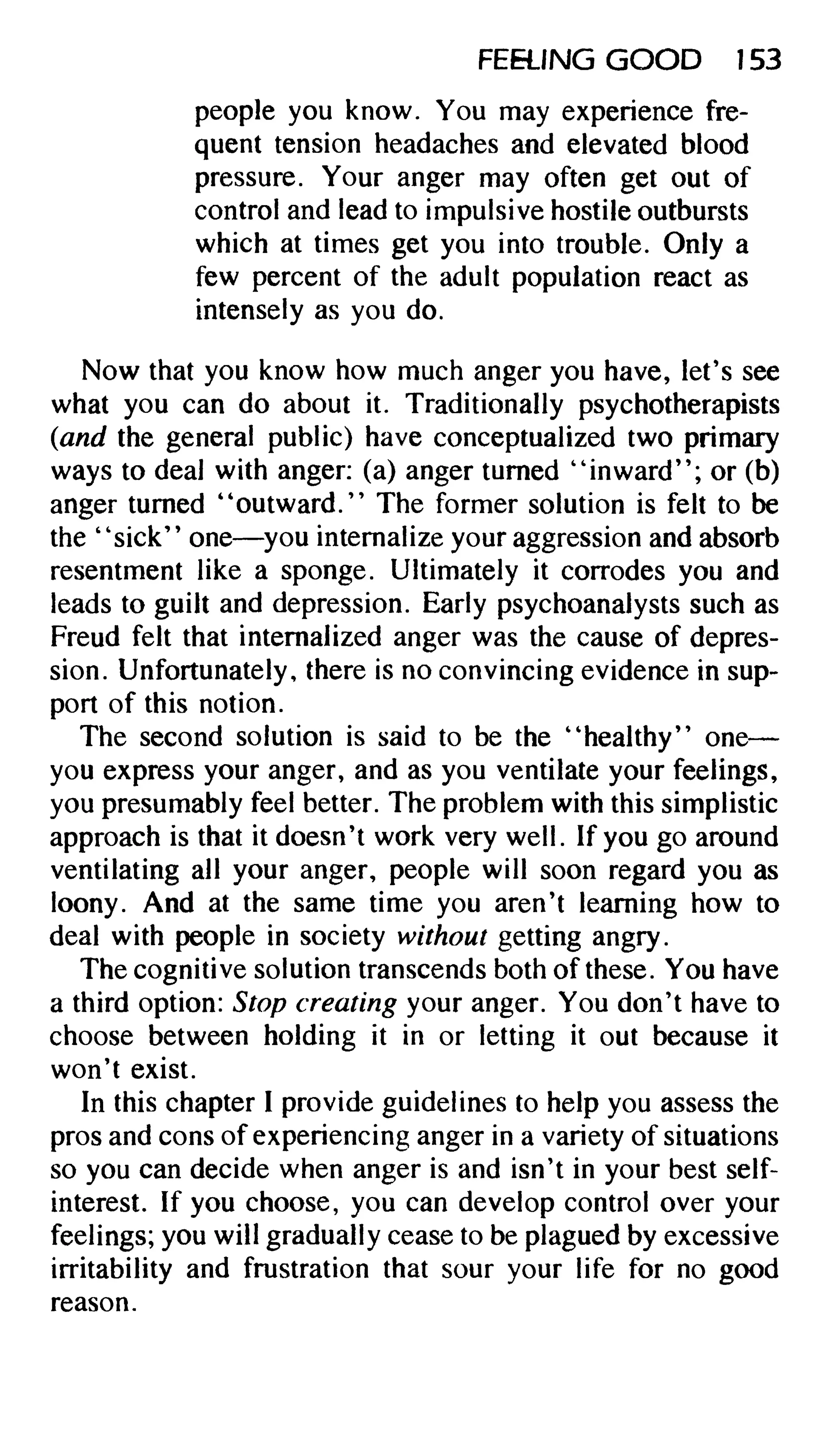 Feeling good the new mood therapy david burns