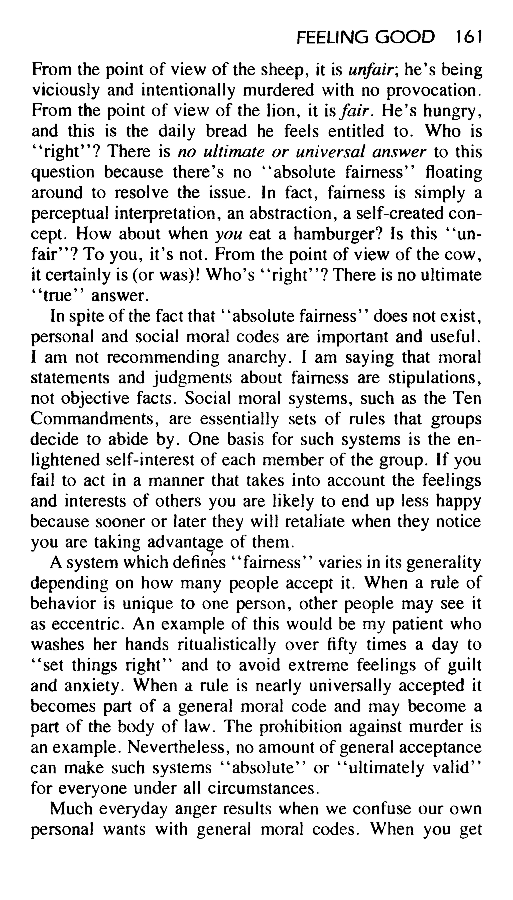 Feeling good the new mood therapy david burns