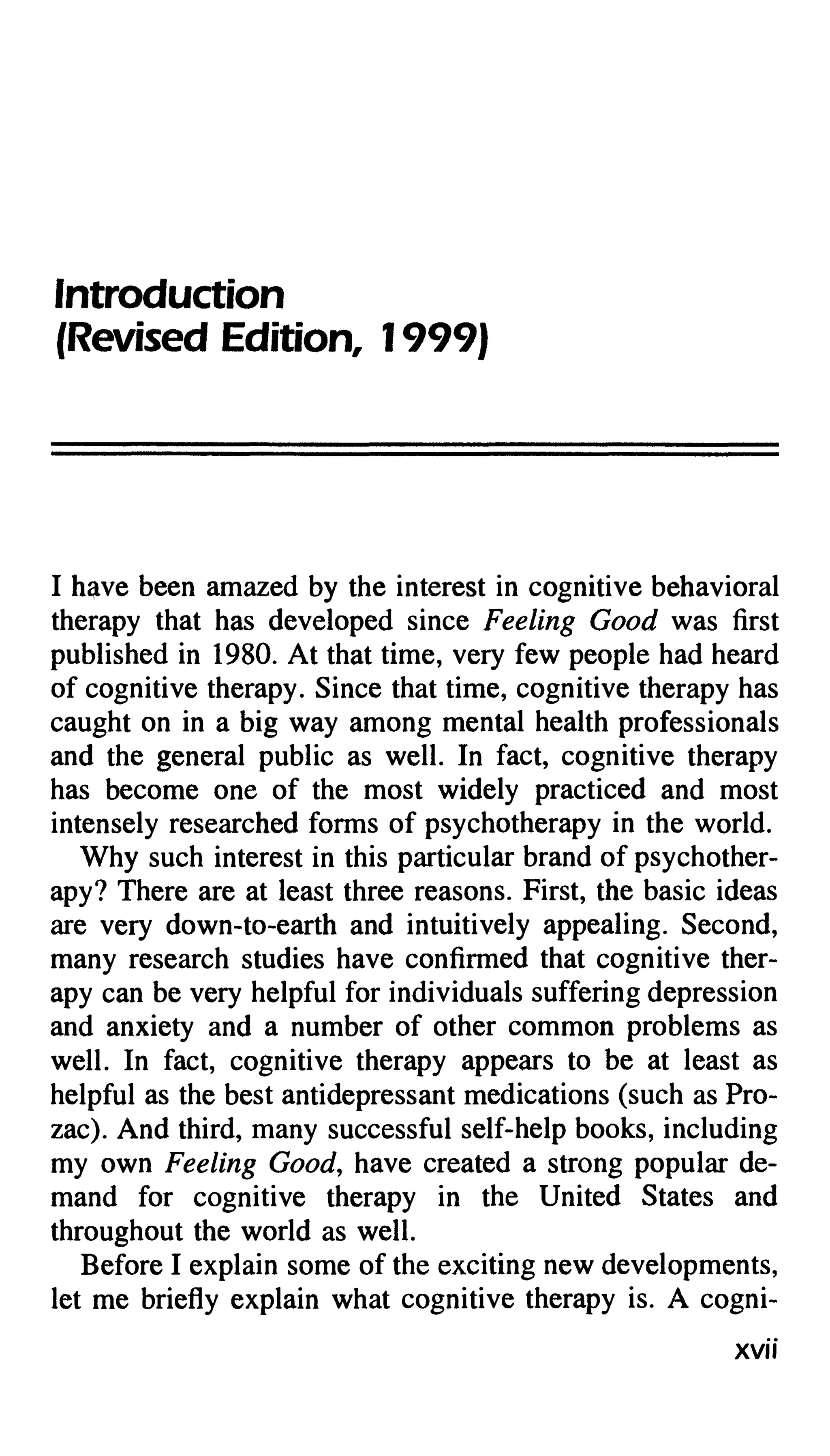 Feeling good the new mood therapy david burns