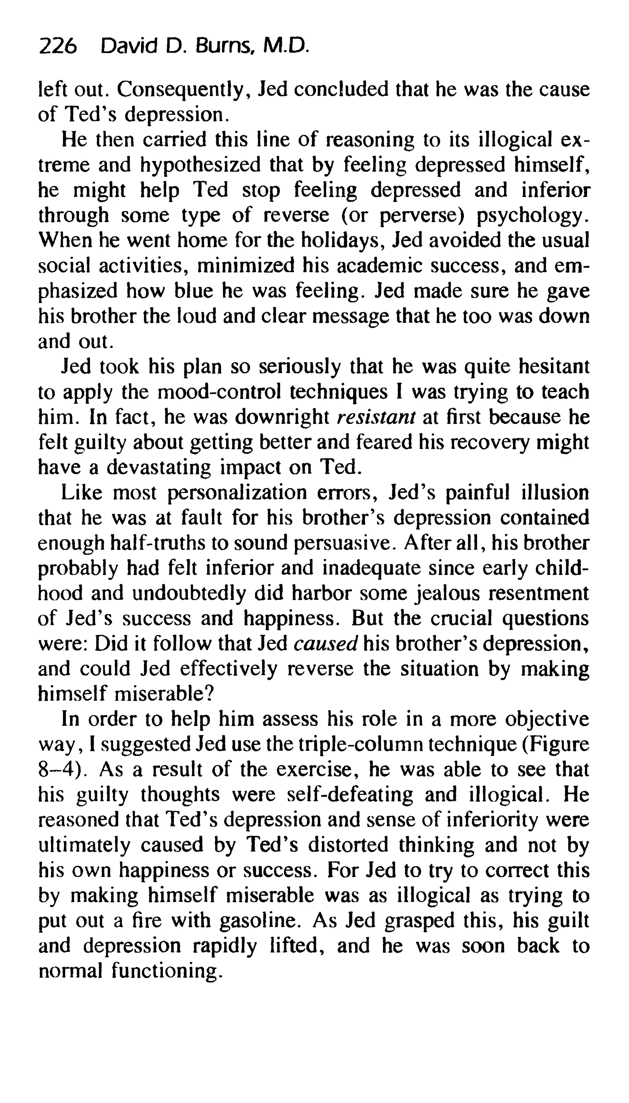 Feeling good the new mood therapy david burns