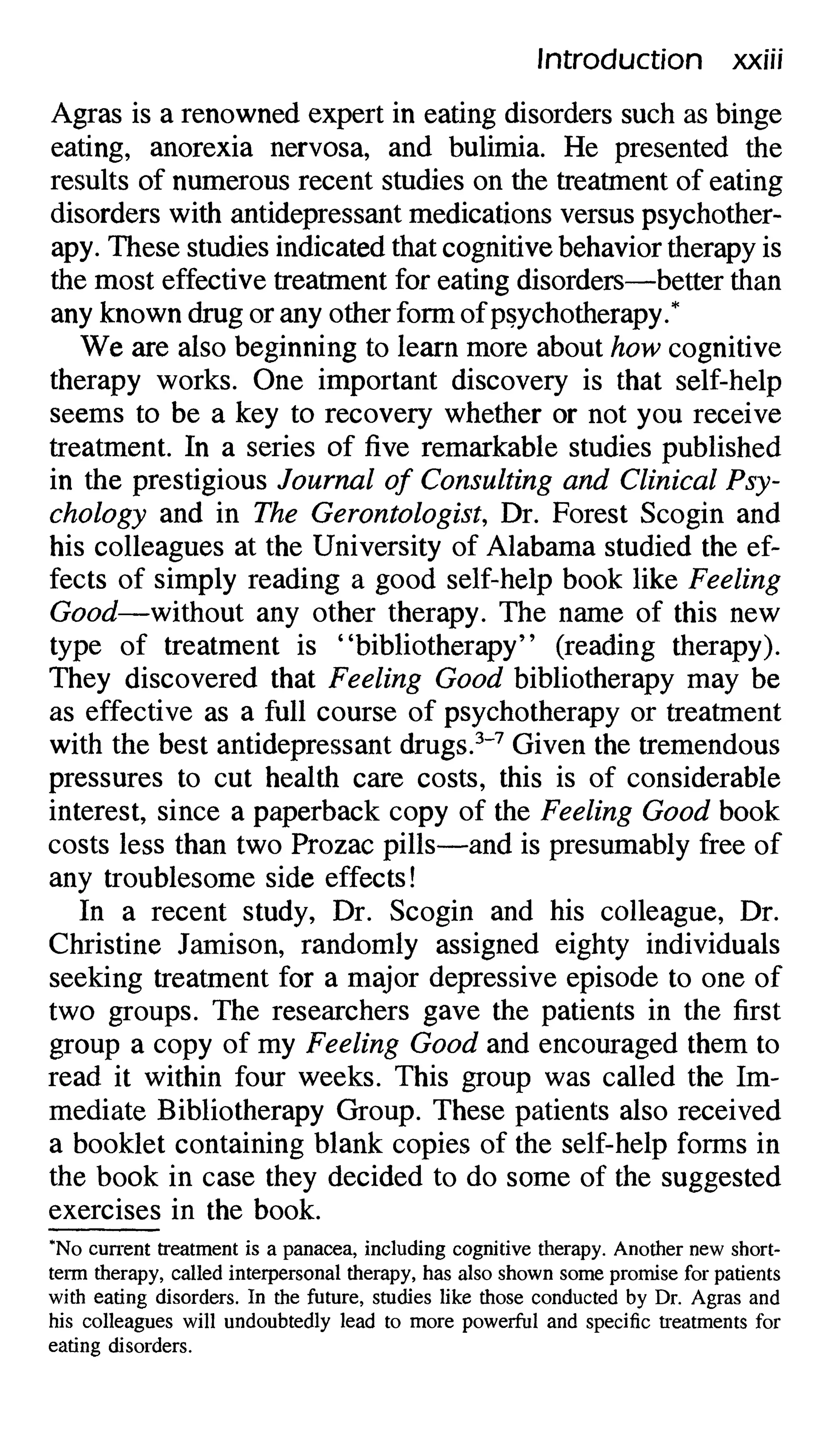 Feeling good the new mood therapy david burns