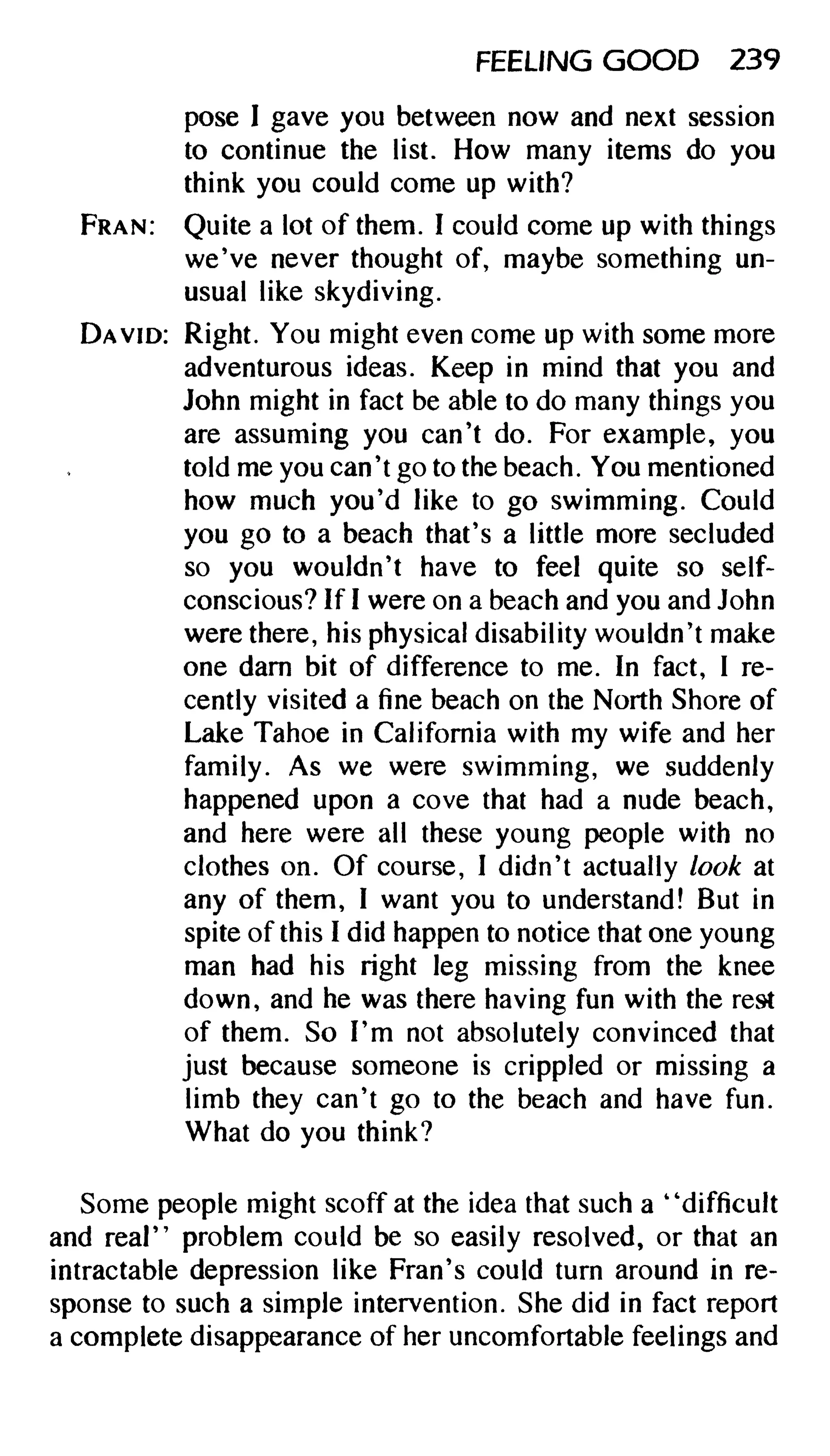 Feeling good the new mood therapy david burns