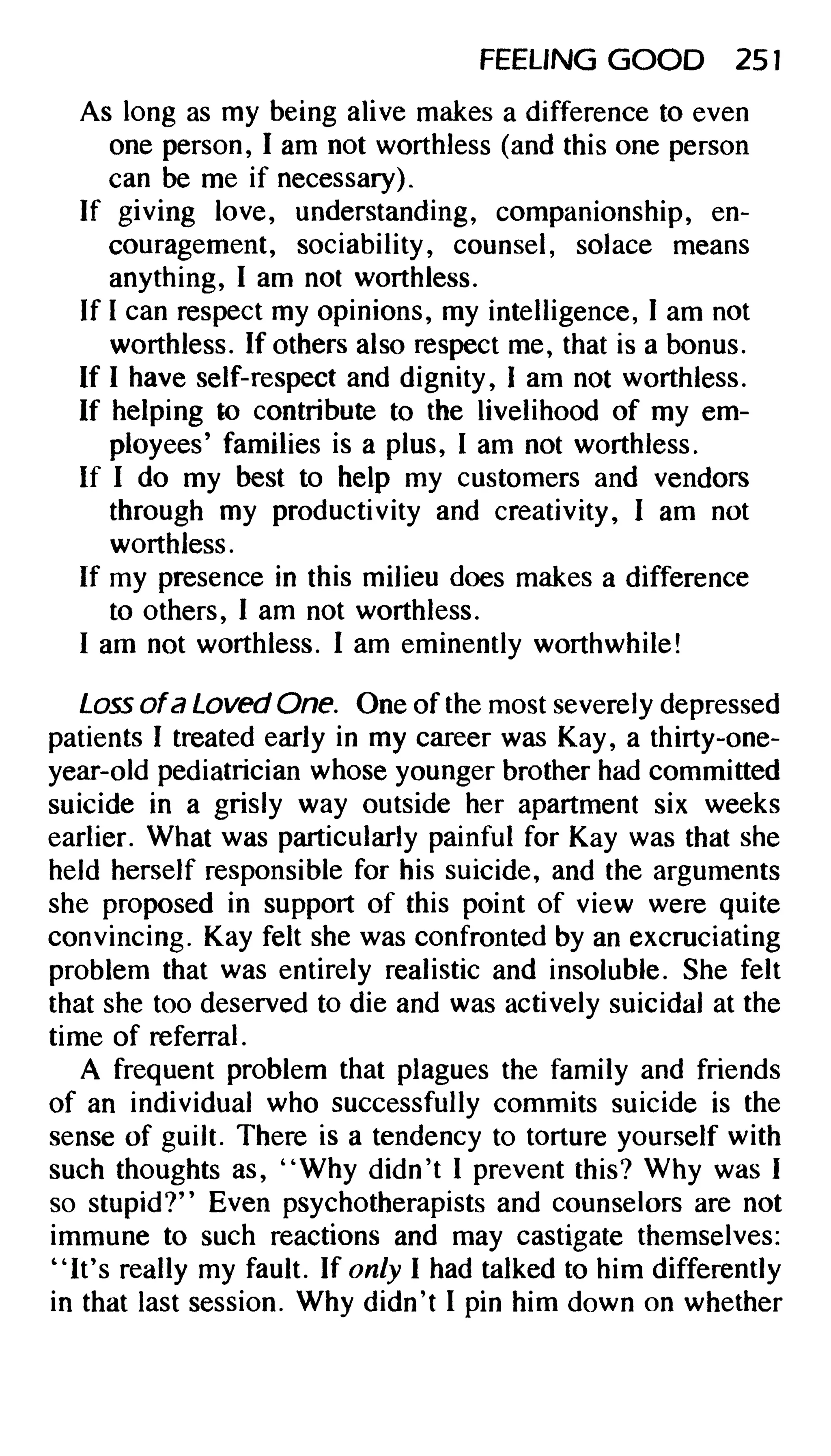 Feeling good the new mood therapy david burns