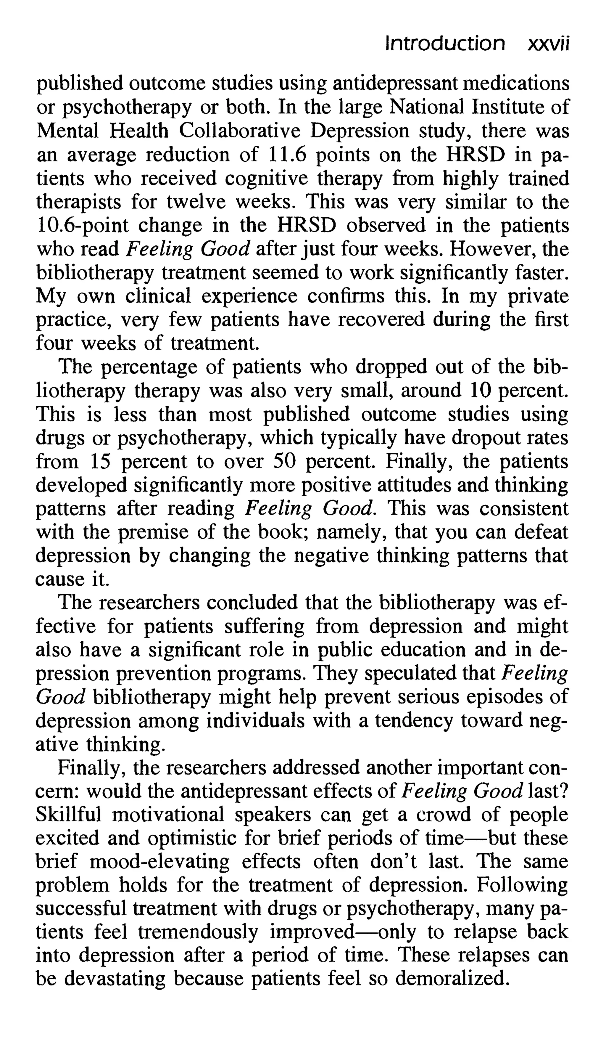 Feeling good the new mood therapy david burns