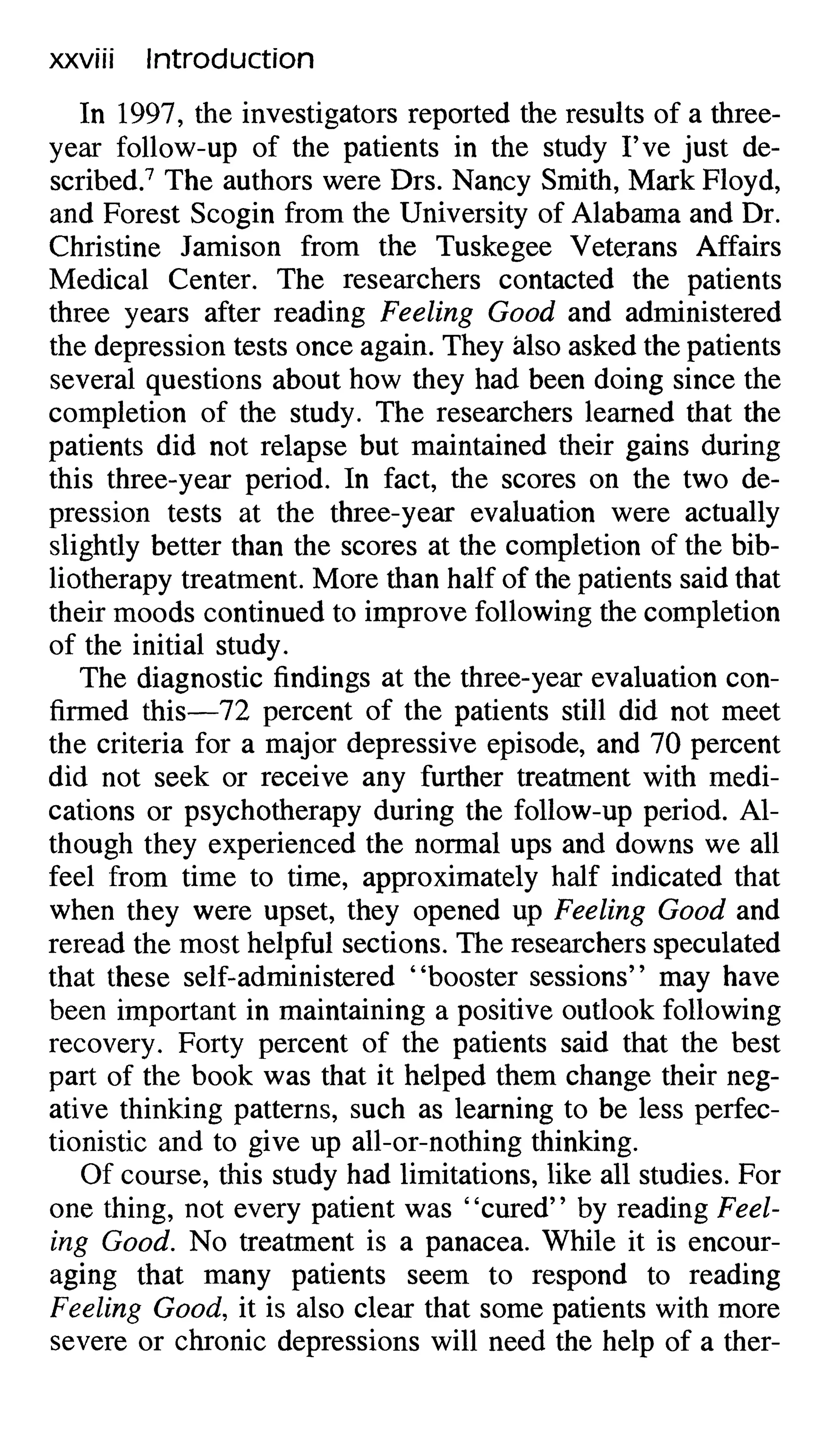 Feeling good the new mood therapy david burns