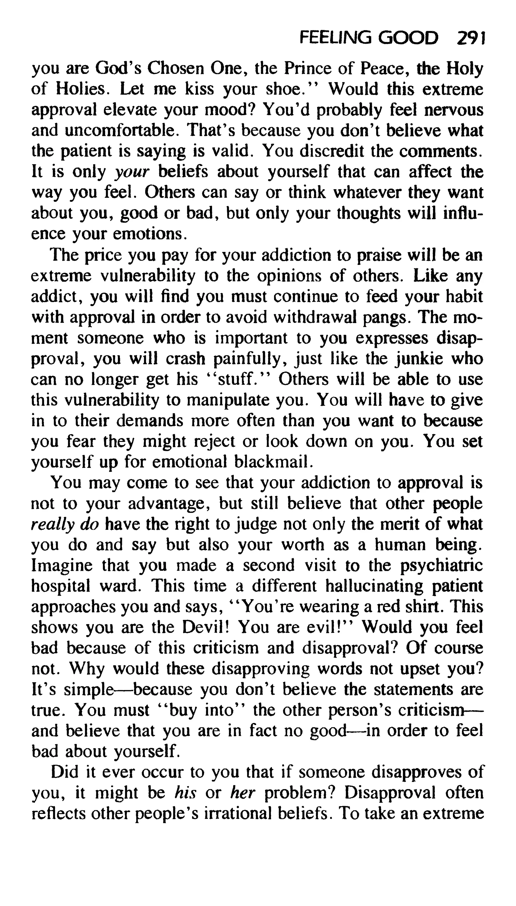 Feeling good the new mood therapy david burns