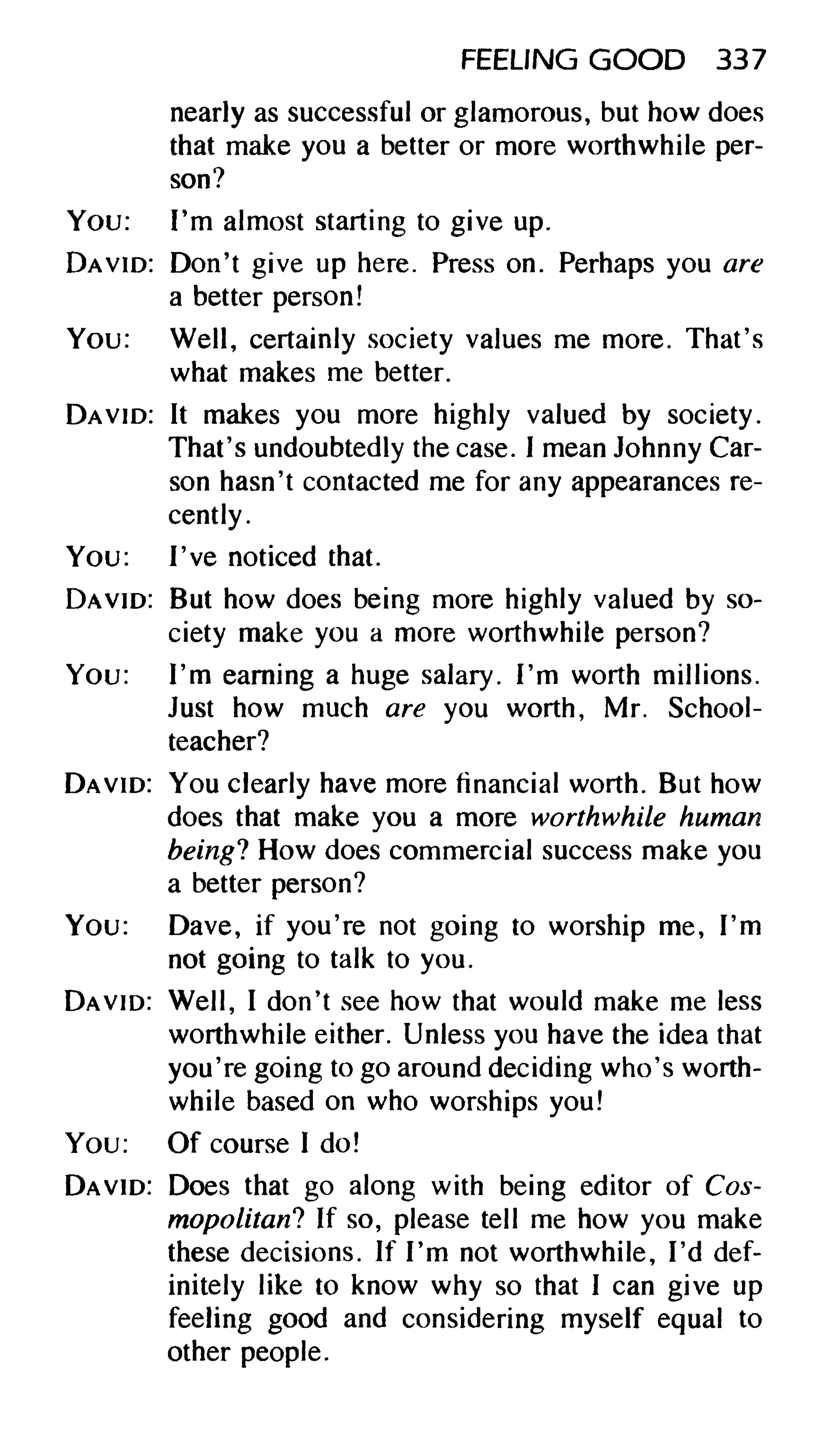 Feeling good the new mood therapy david burns