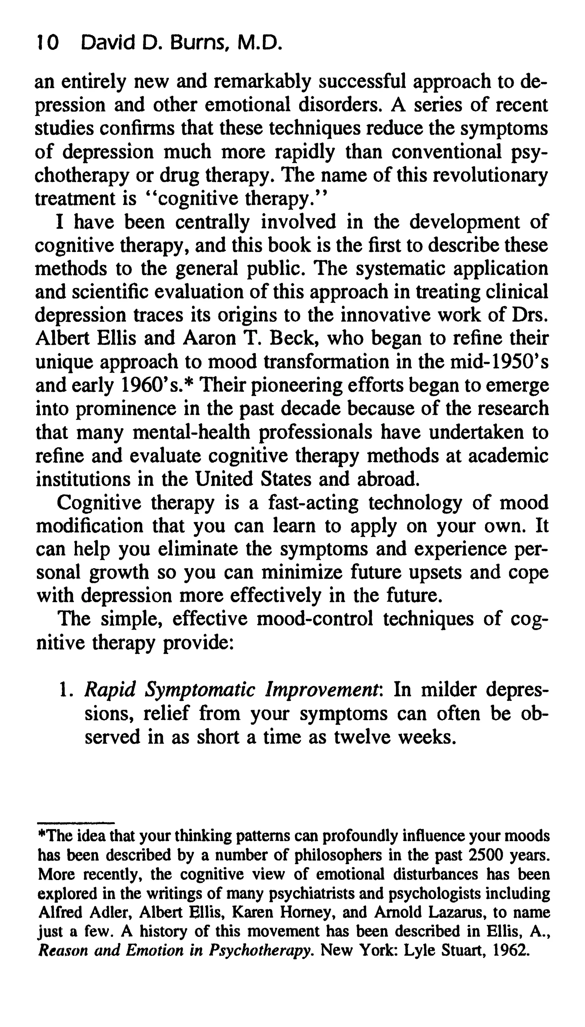 Feeling good the new mood therapy david burns