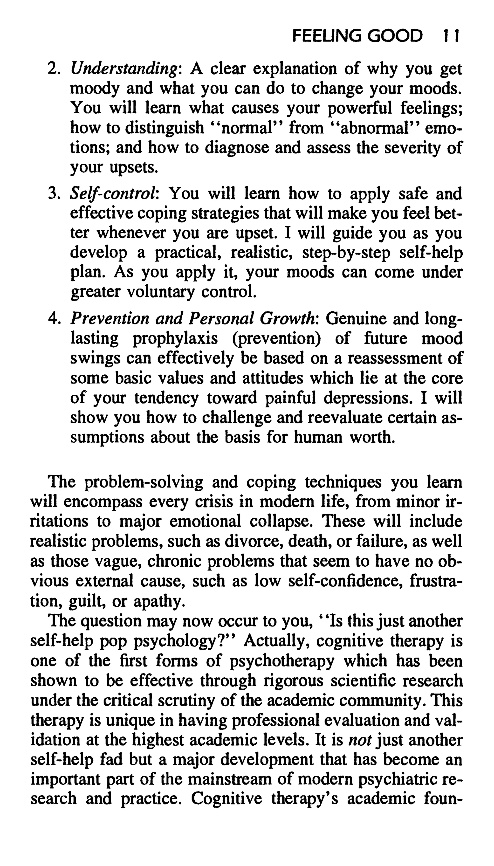 Feeling good the new mood therapy david burns