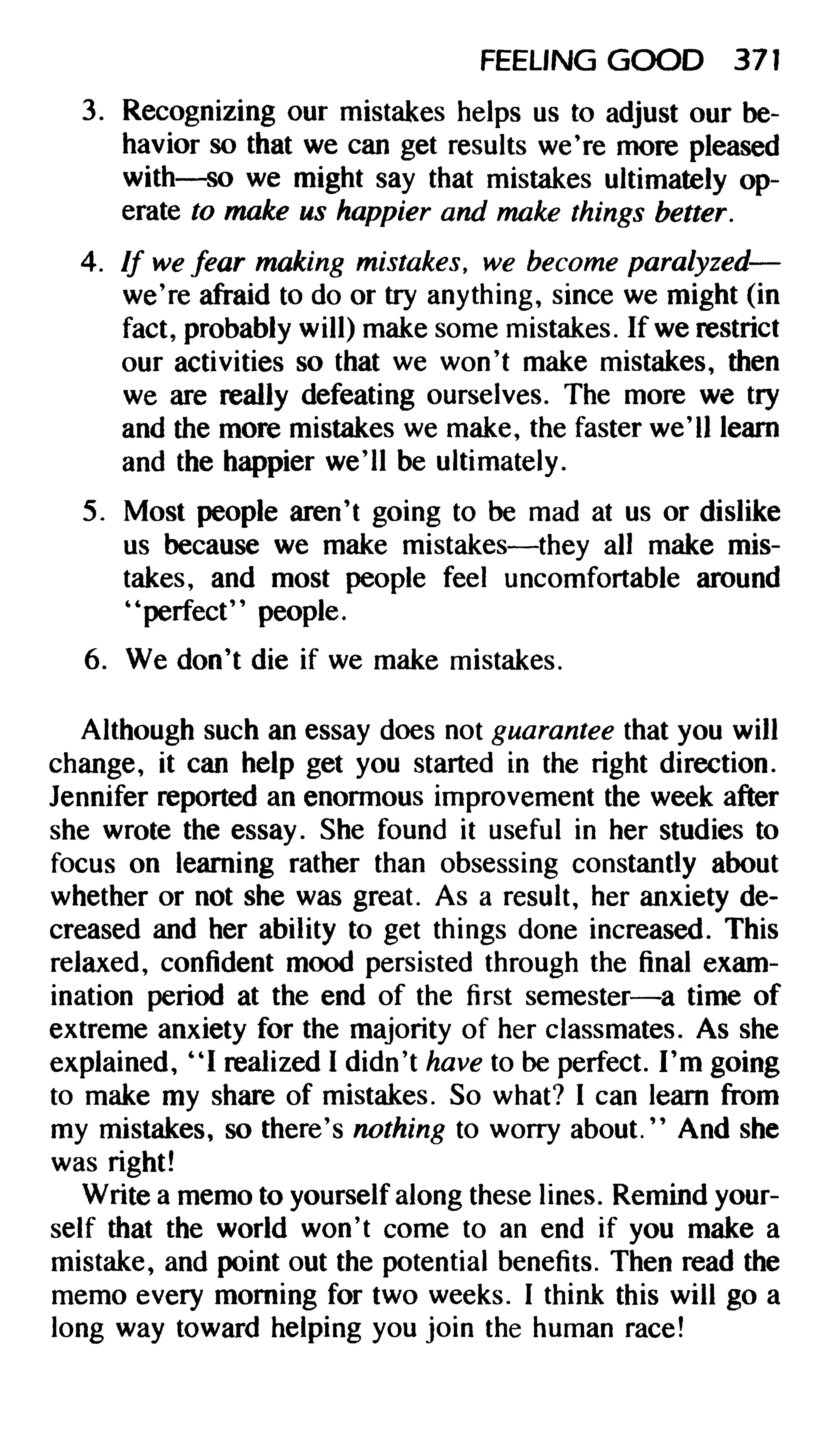 Feeling good the new mood therapy david burns