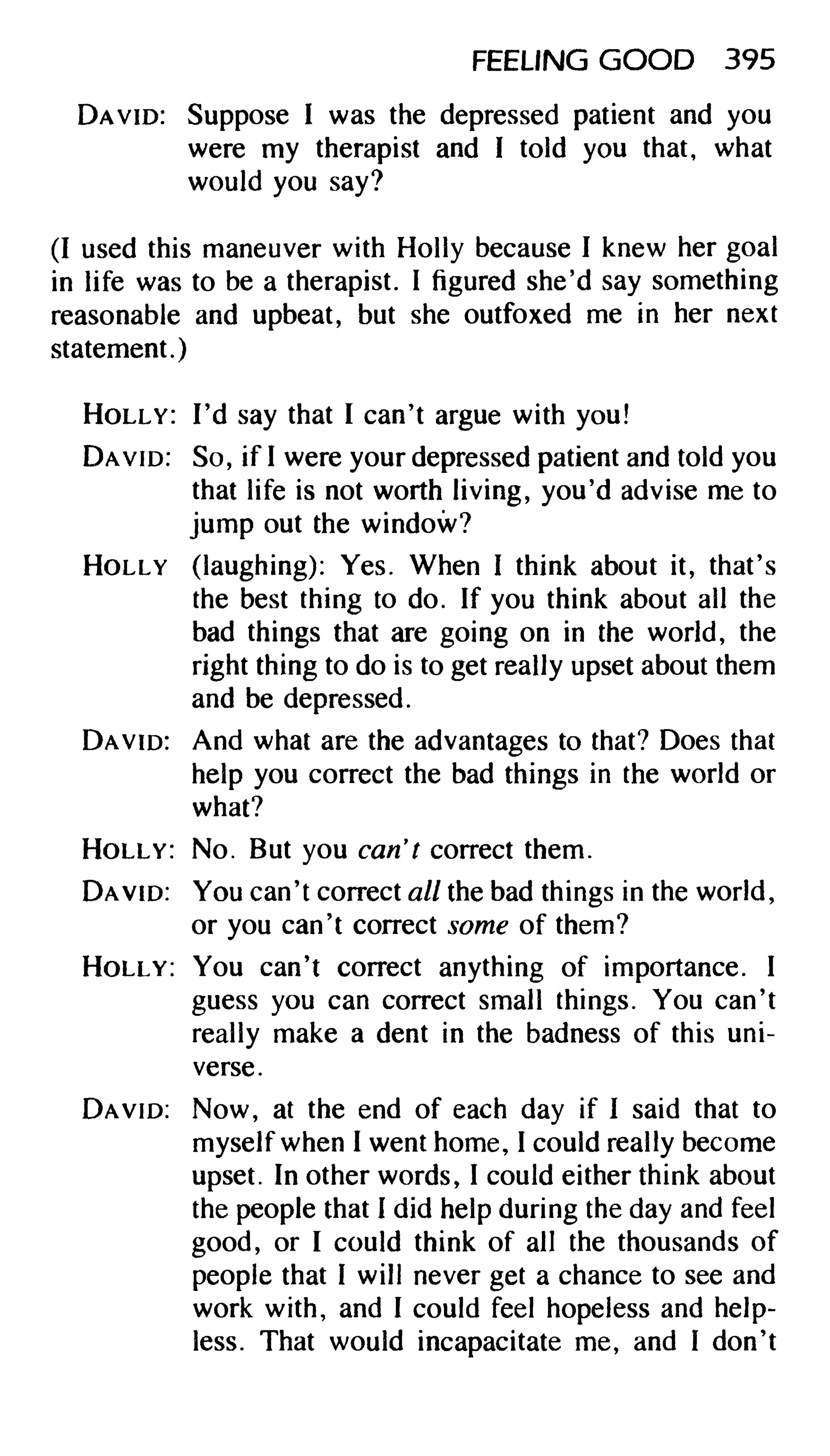 Feeling good the new mood therapy david burns