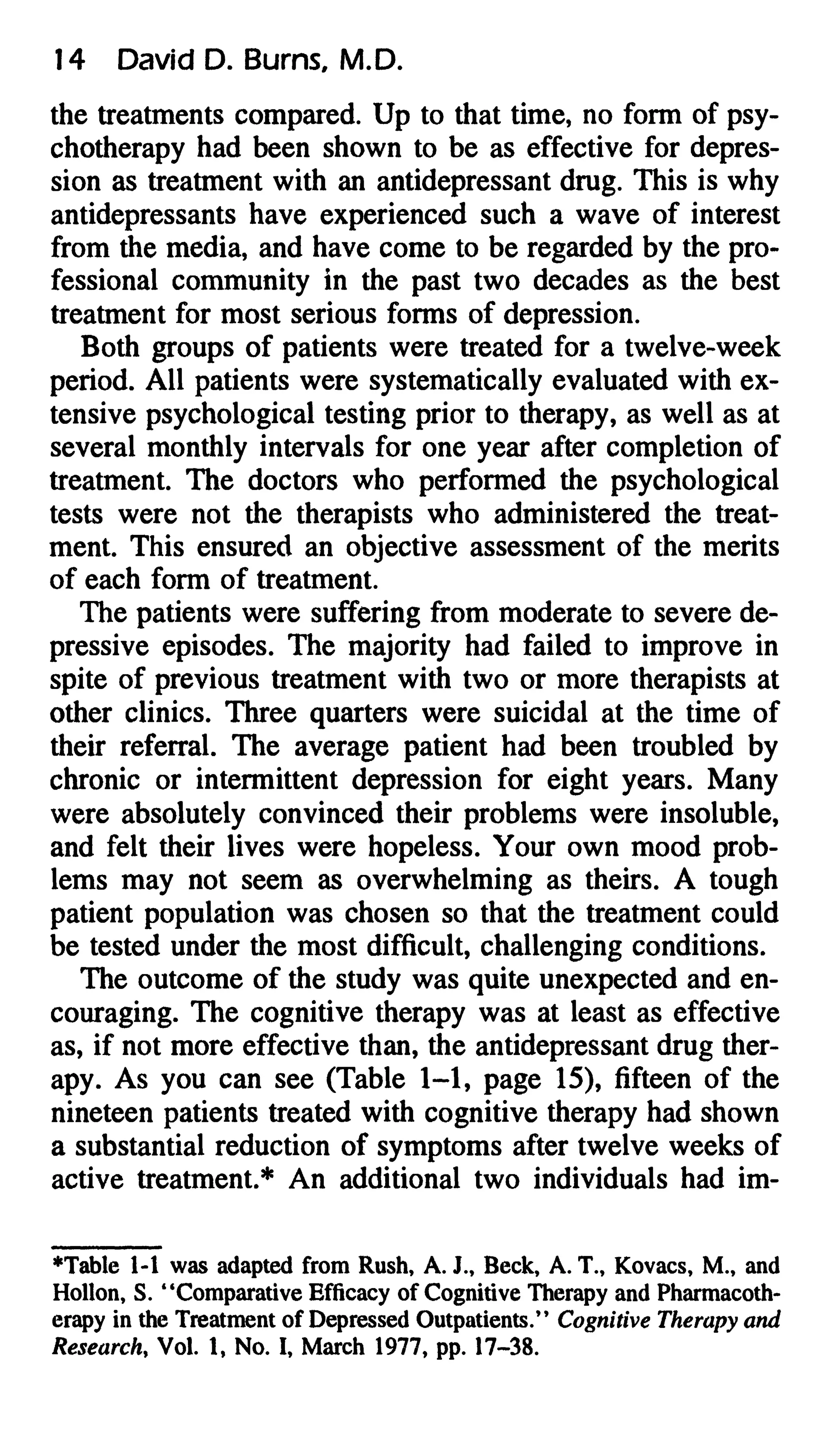 Feeling good the new mood therapy david burns