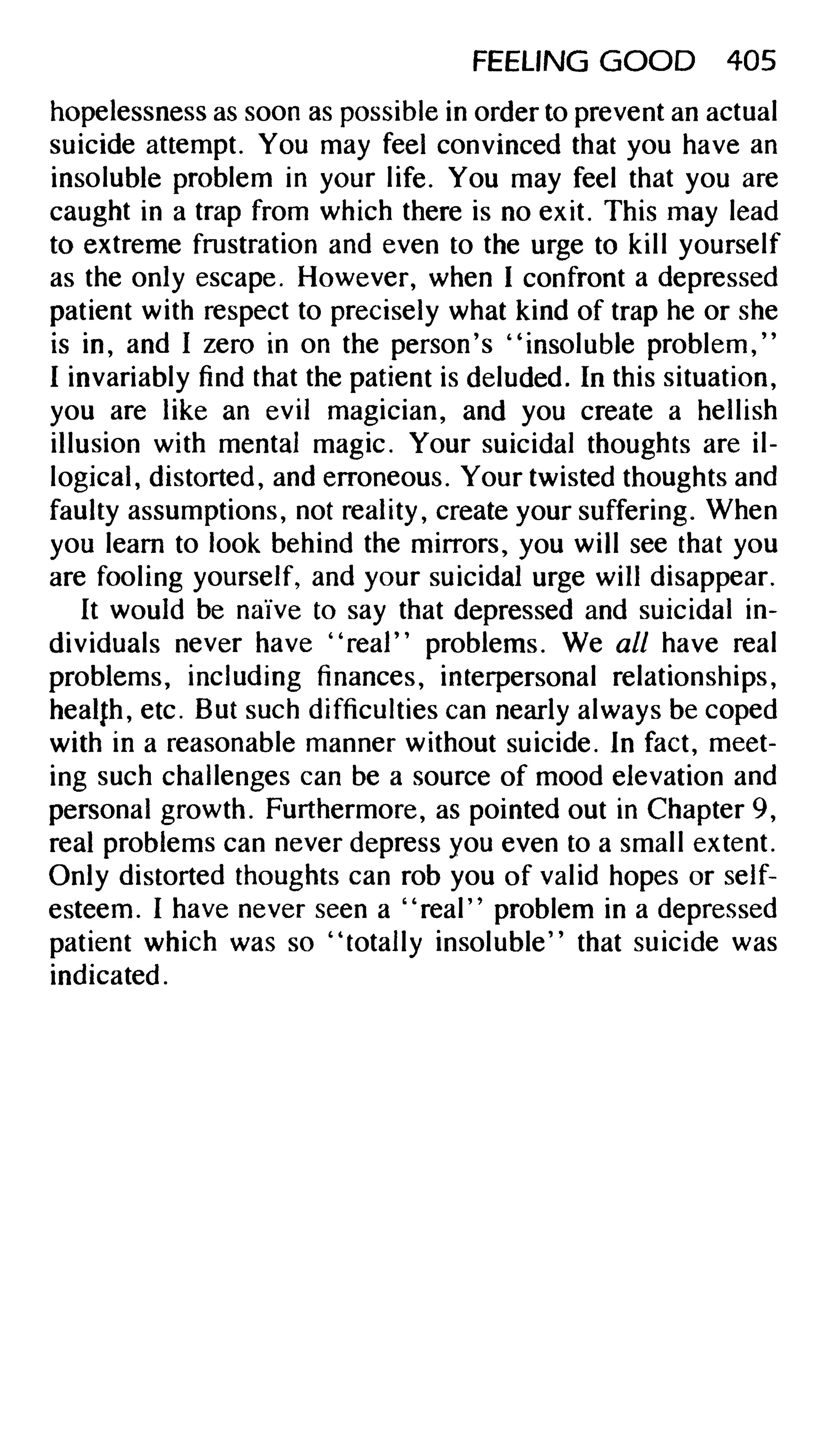 Feeling good the new mood therapy david burns