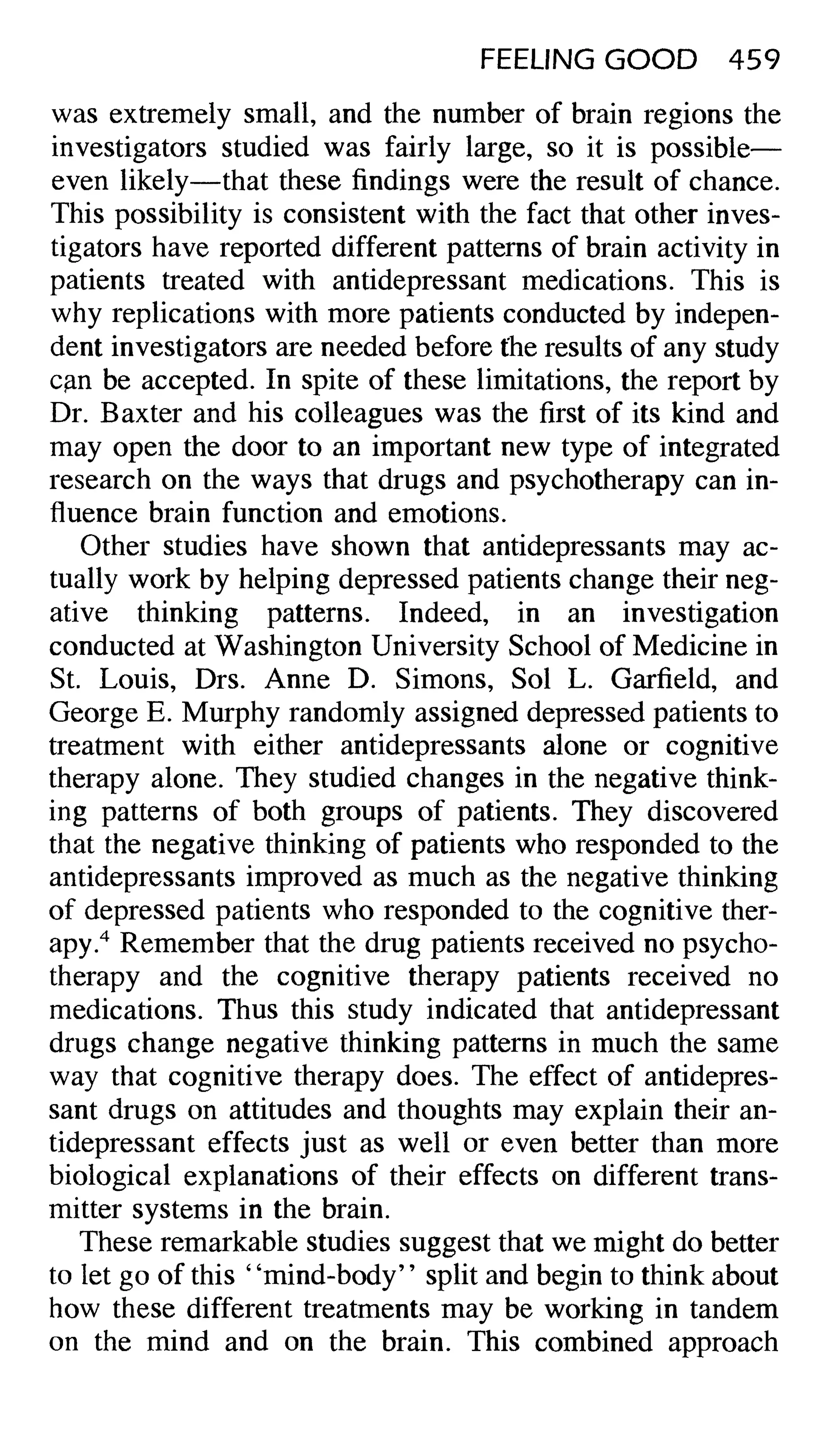 Feeling good the new mood therapy david burns