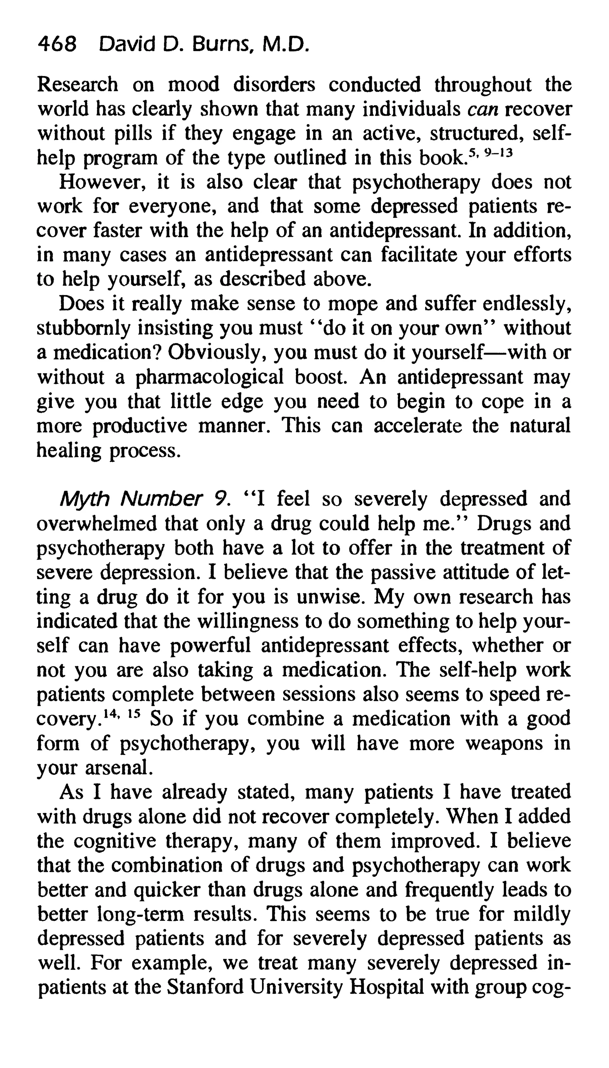 Feeling good the new mood therapy david burns