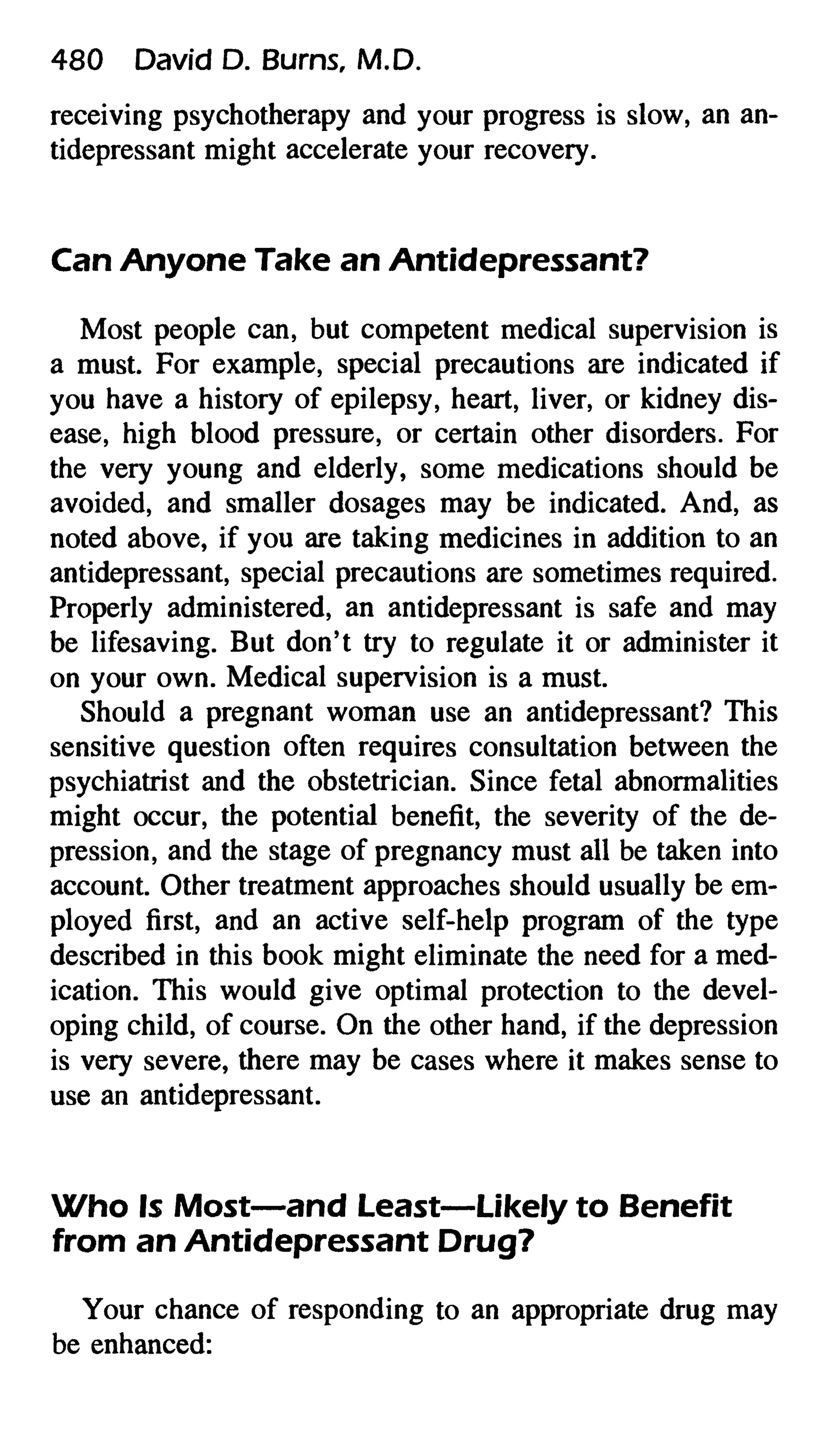 Feeling good the new mood therapy david burns