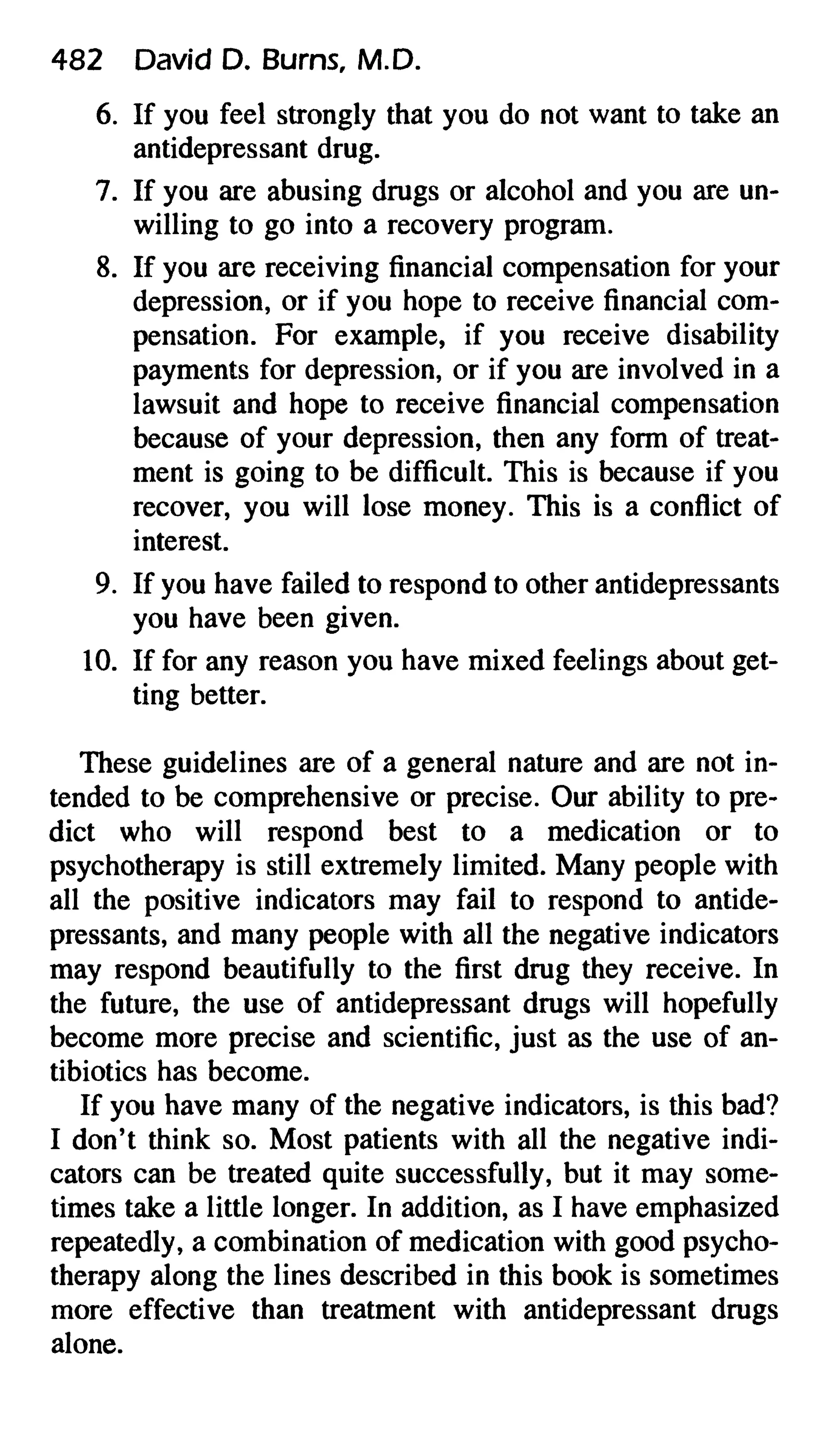 Feeling good the new mood therapy david burns