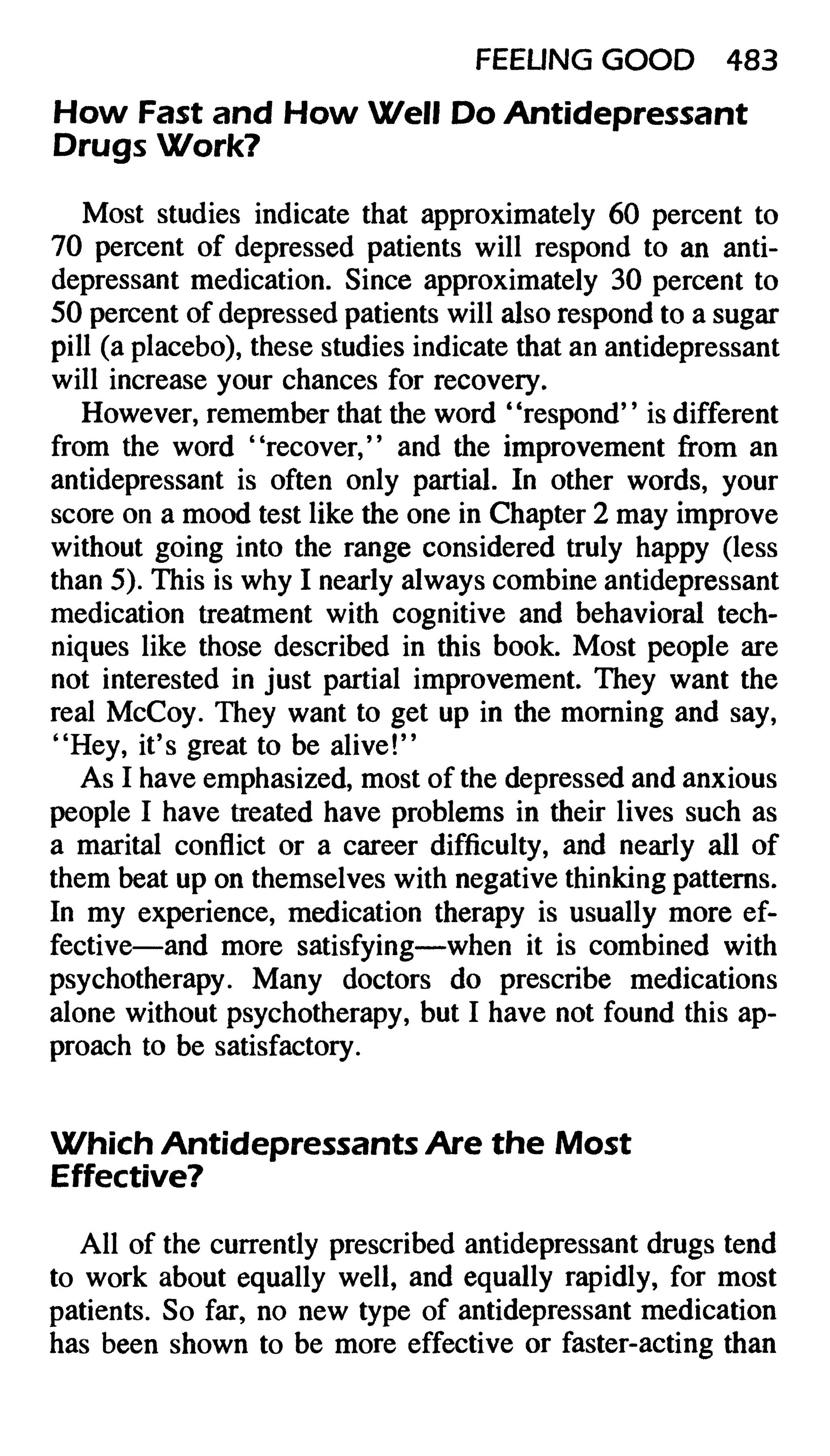Feeling good the new mood therapy david burns