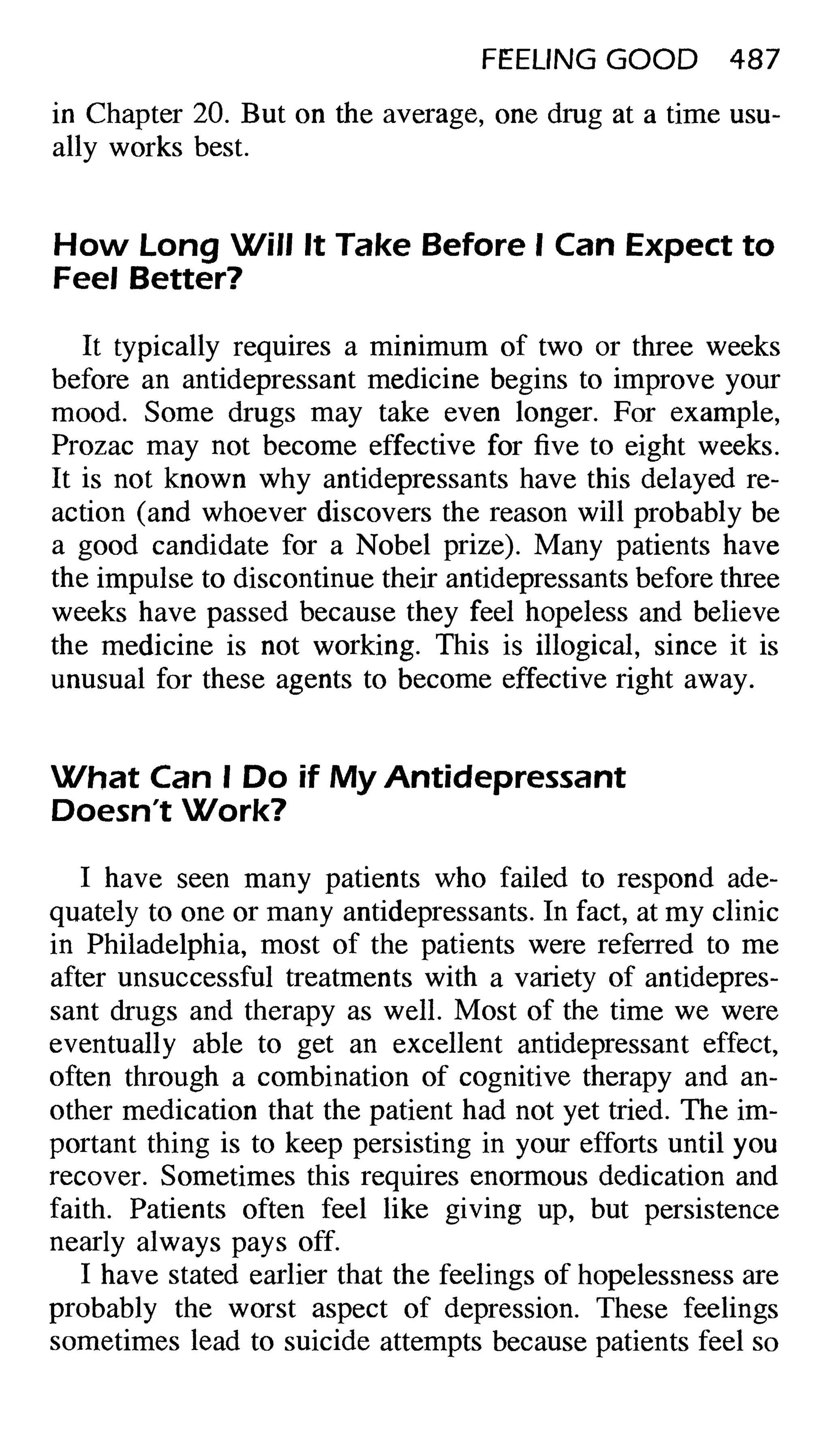 Feeling good the new mood therapy david burns