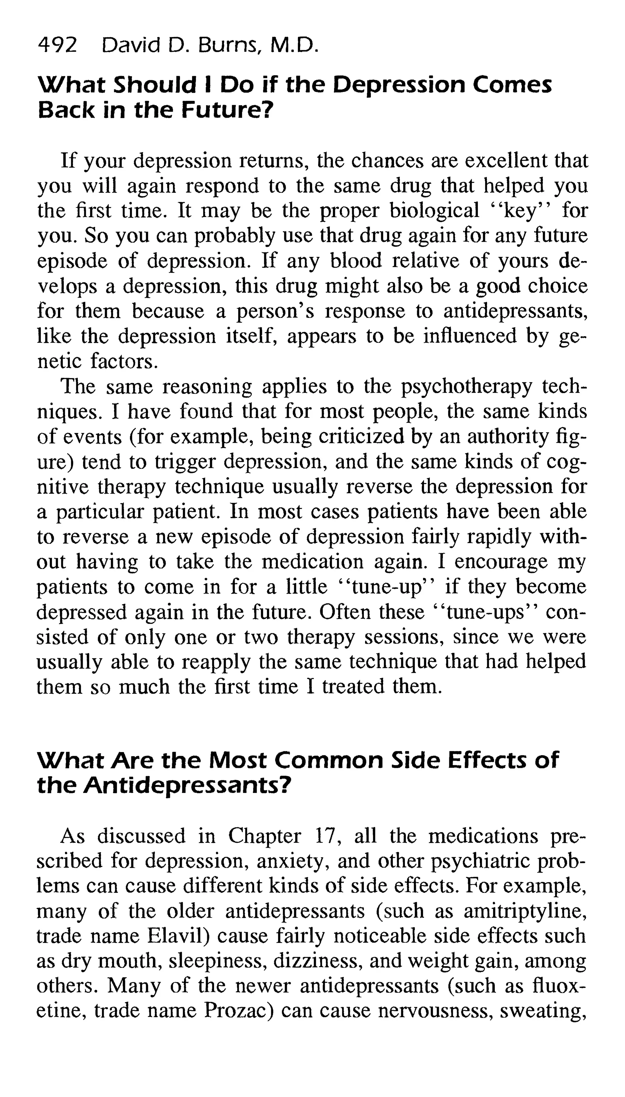 Feeling good the new mood therapy david burns