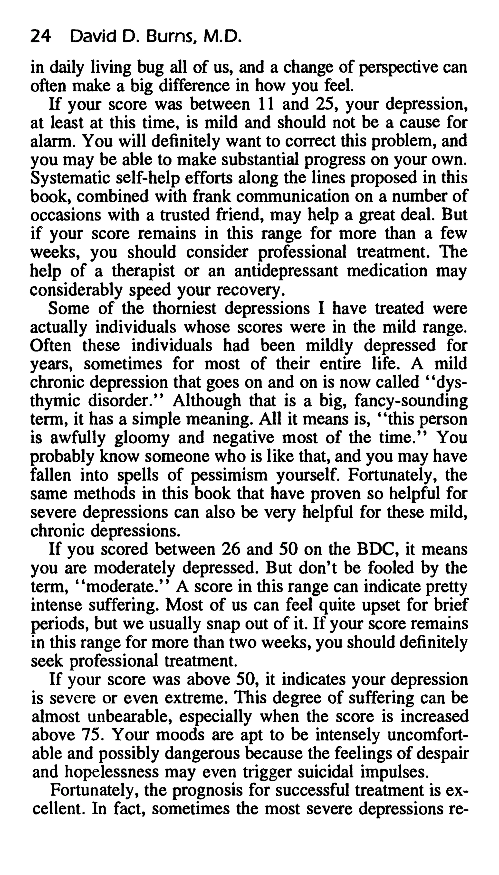 Feeling good the new mood therapy david burns