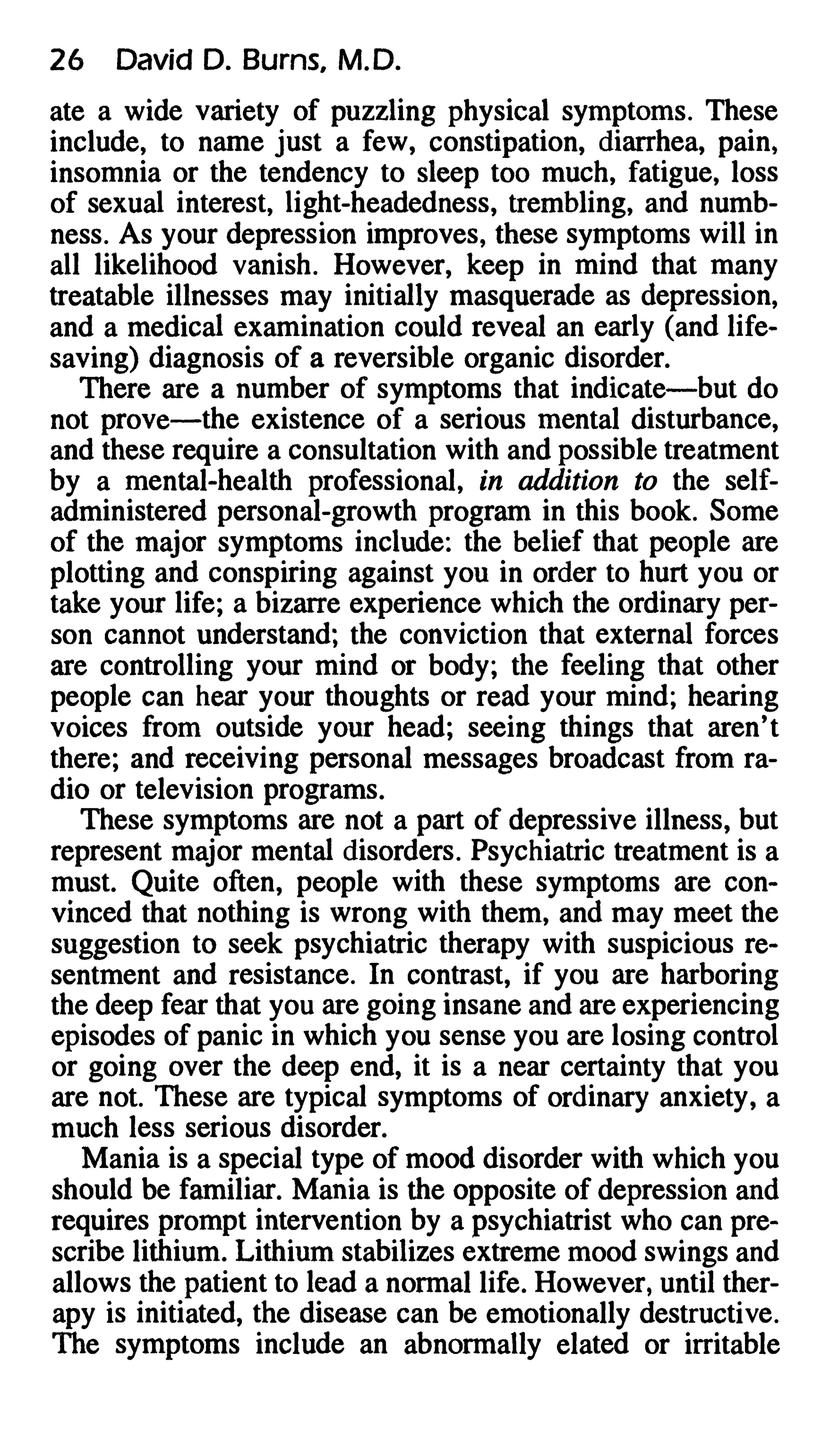 Feeling good the new mood therapy david burns