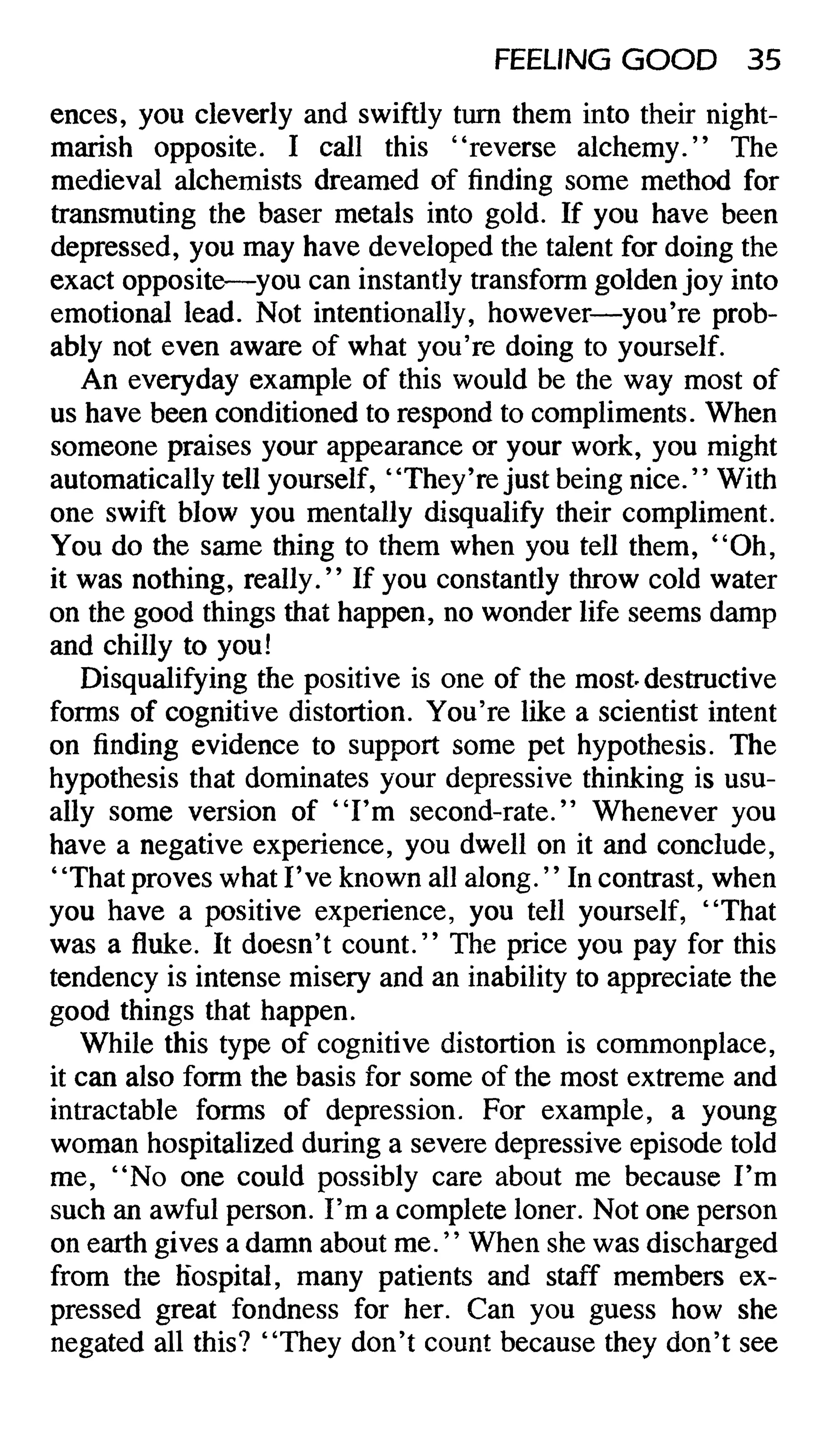 Feeling good the new mood therapy david burns