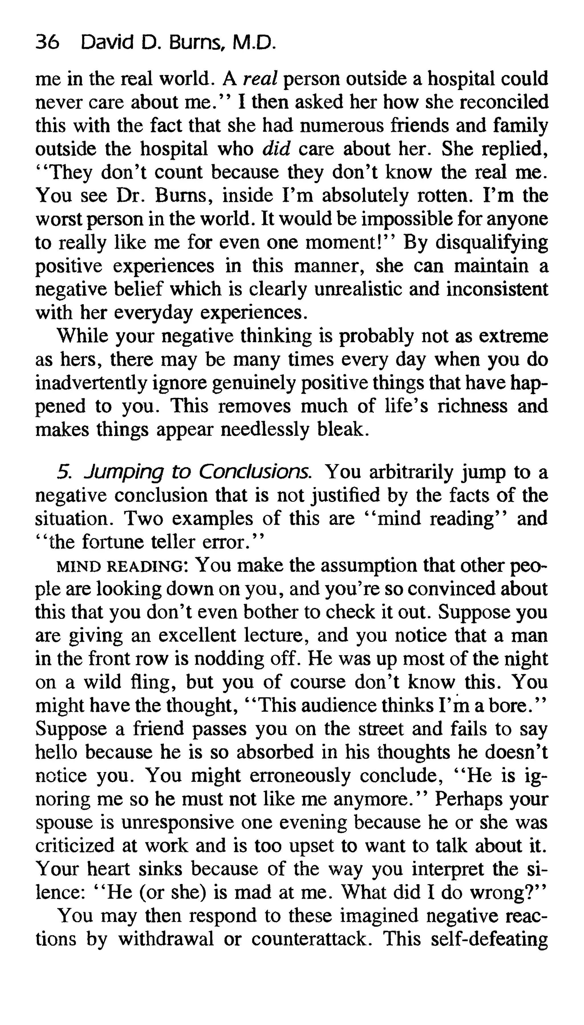 Feeling good the new mood therapy david burns