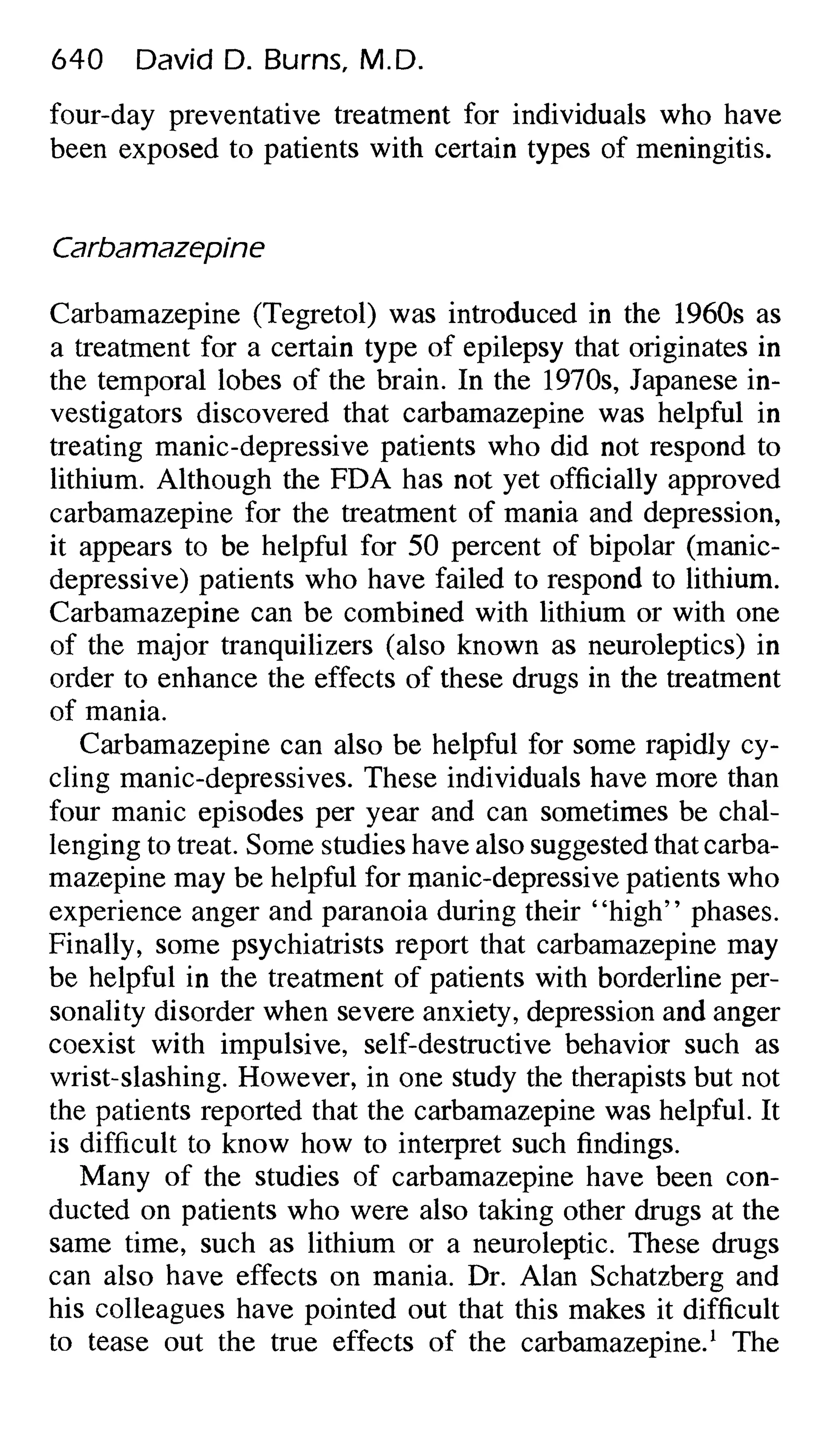 Feeling good the new mood therapy david burns