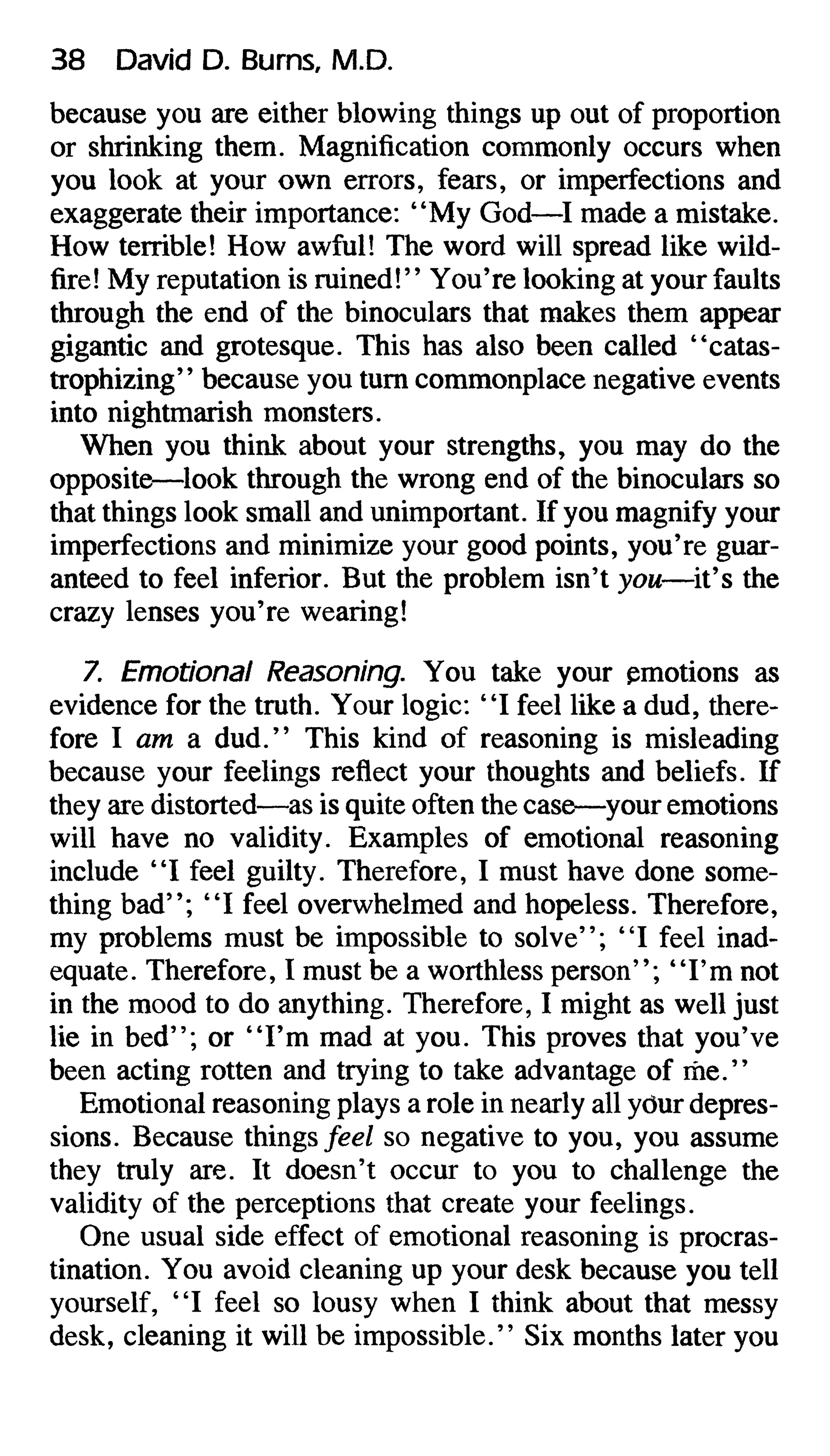 Feeling good the new mood therapy david burns