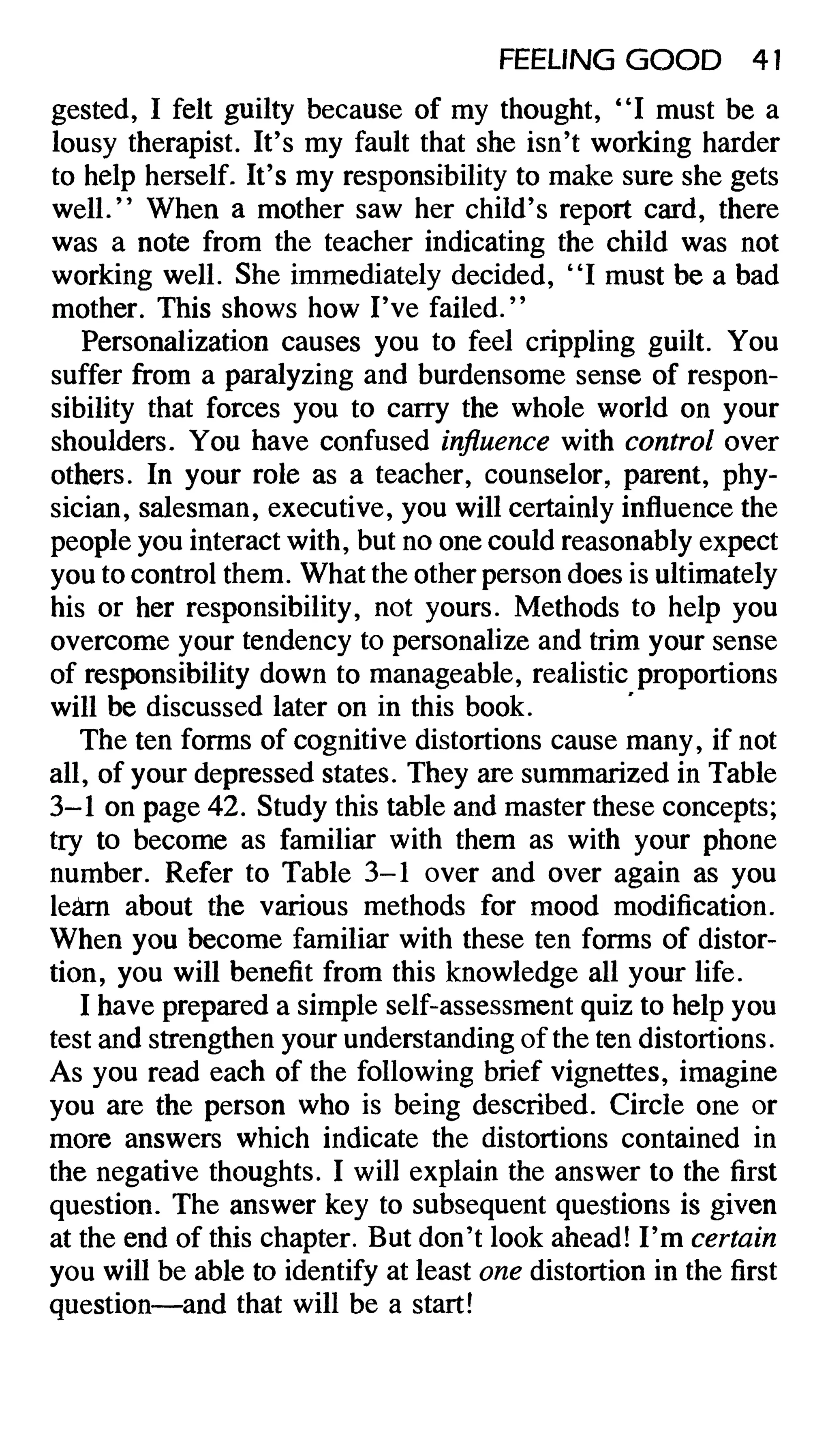 Feeling good the new mood therapy david burns