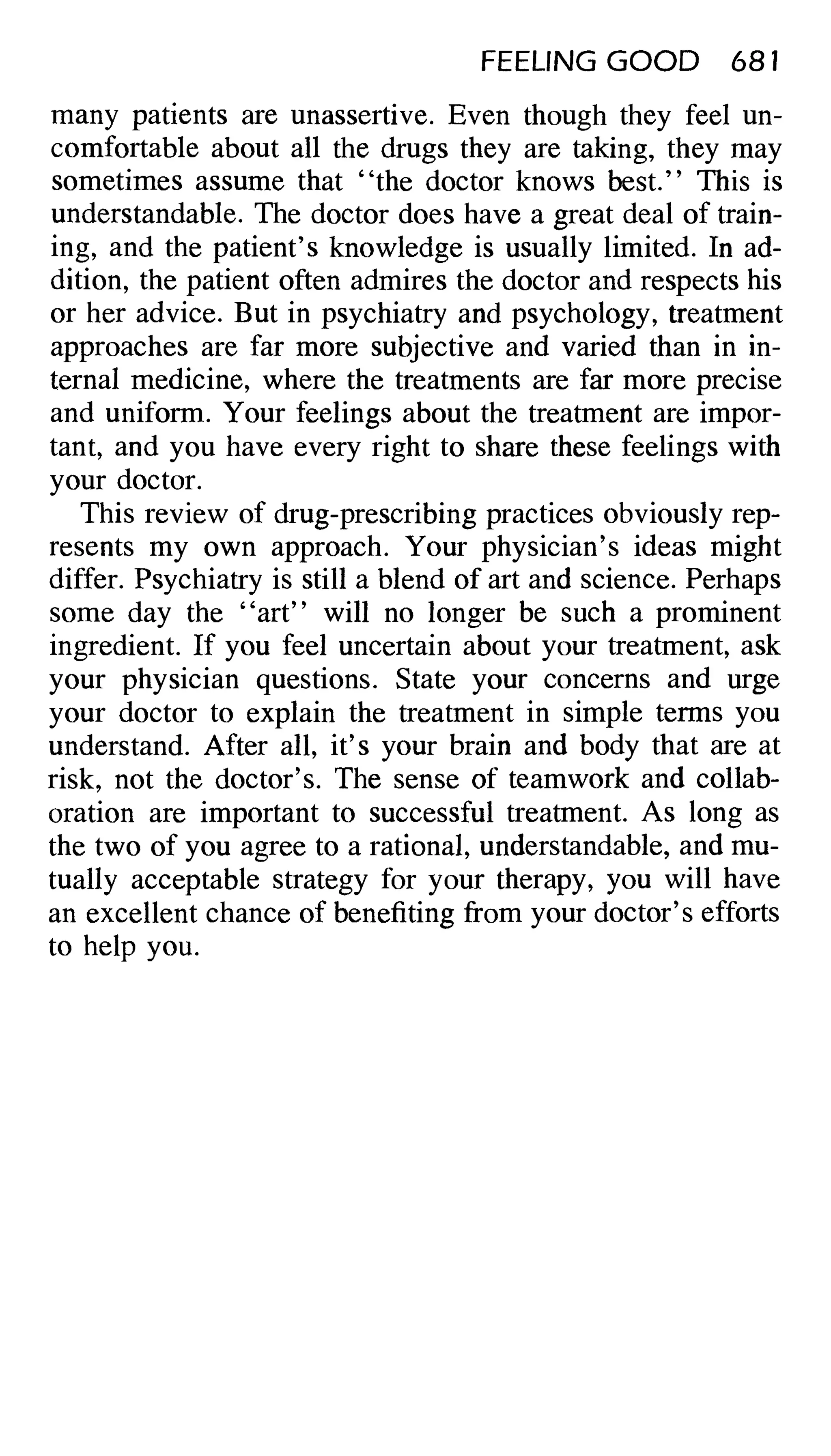 Feeling good the new mood therapy david burns