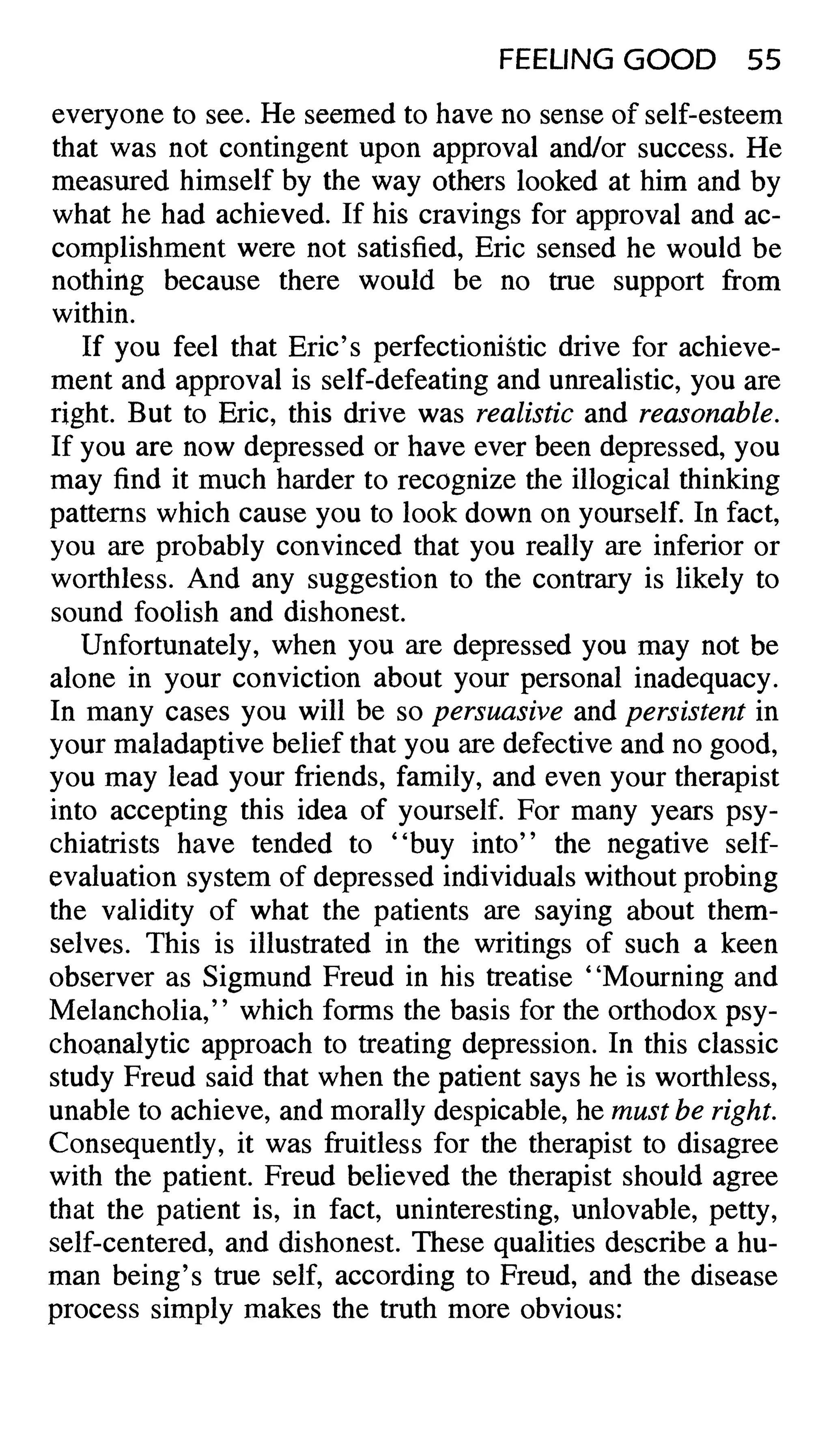 Feeling good the new mood therapy david burns