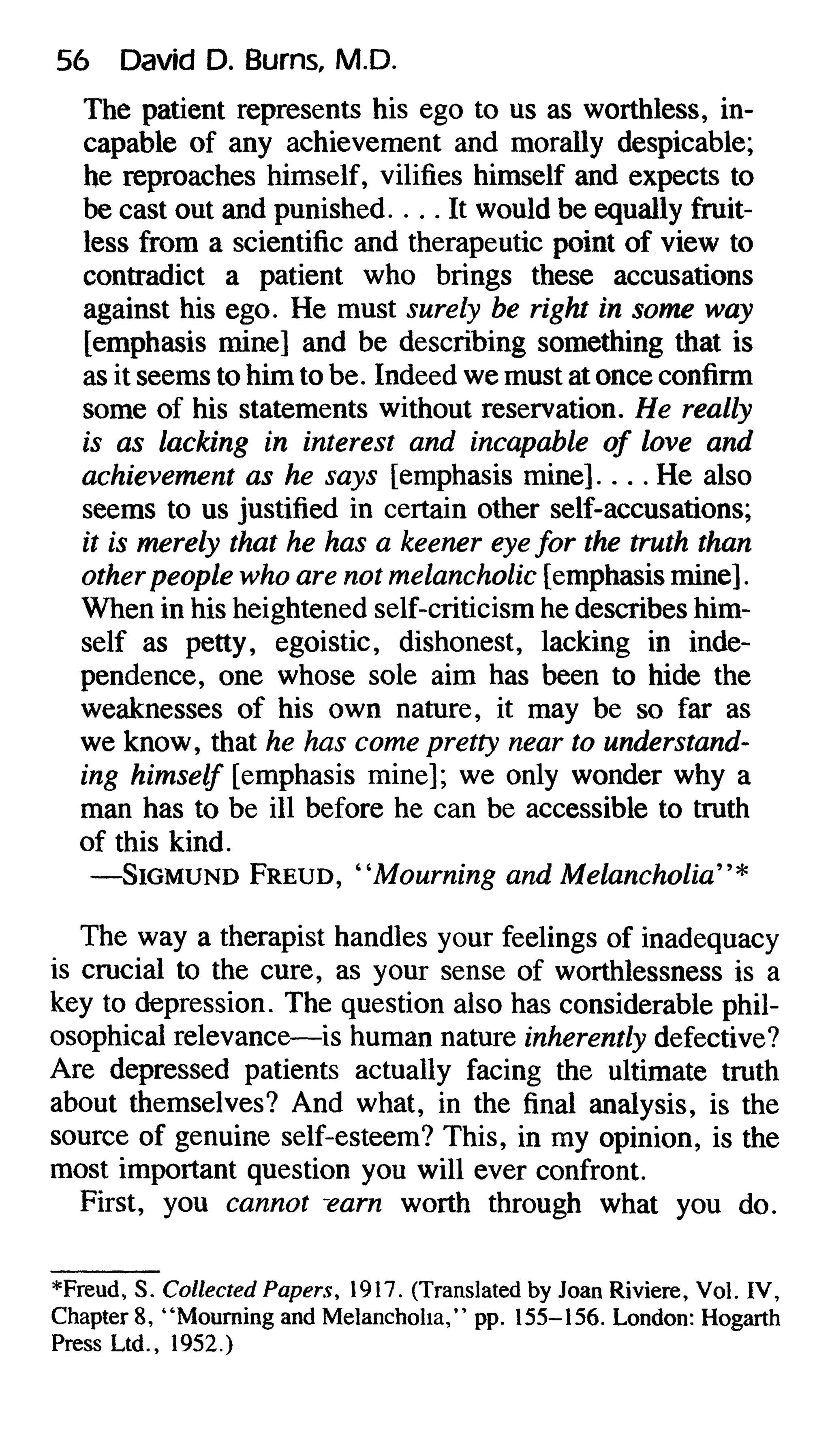 Feeling good the new mood therapy david burns