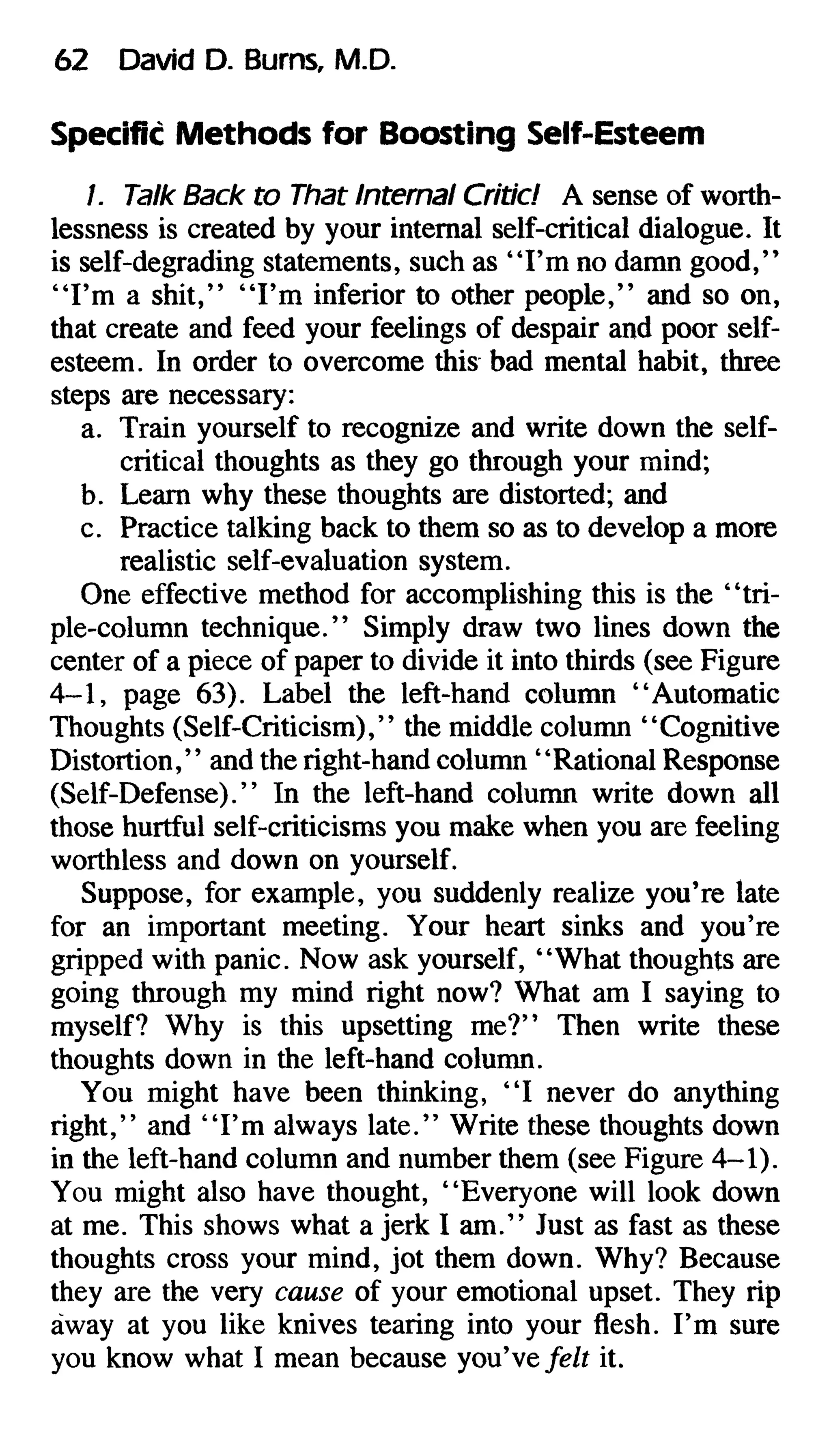 Feeling good the new mood therapy david burns