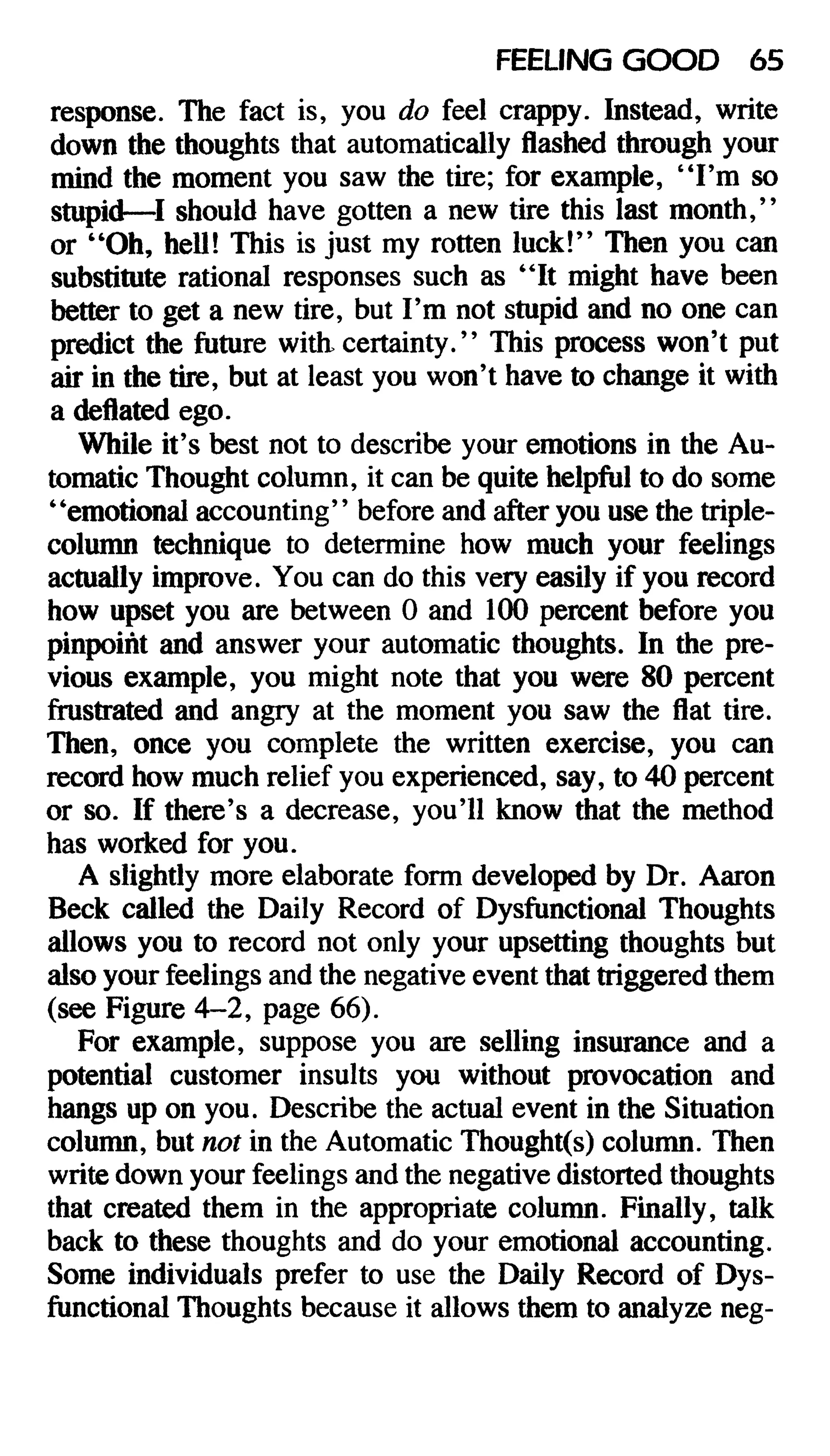 Feeling good the new mood therapy david burns