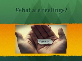 What are feelings? 
 