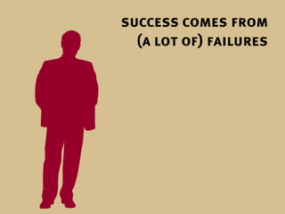 success comes from
  (a lot of) failures
 