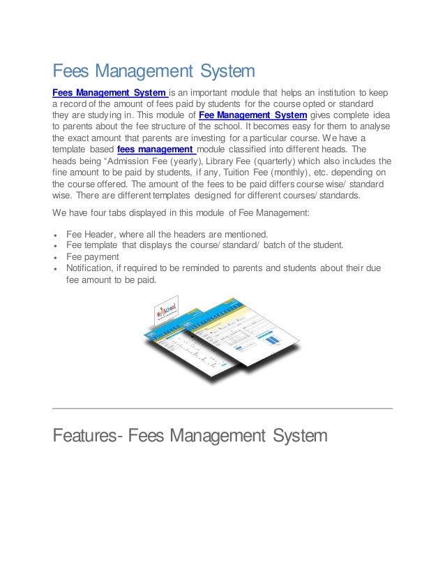 Fees management system