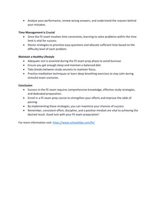 FE Exam Preparation Strategies Unlocking the Secrets to FE Exam Success ...